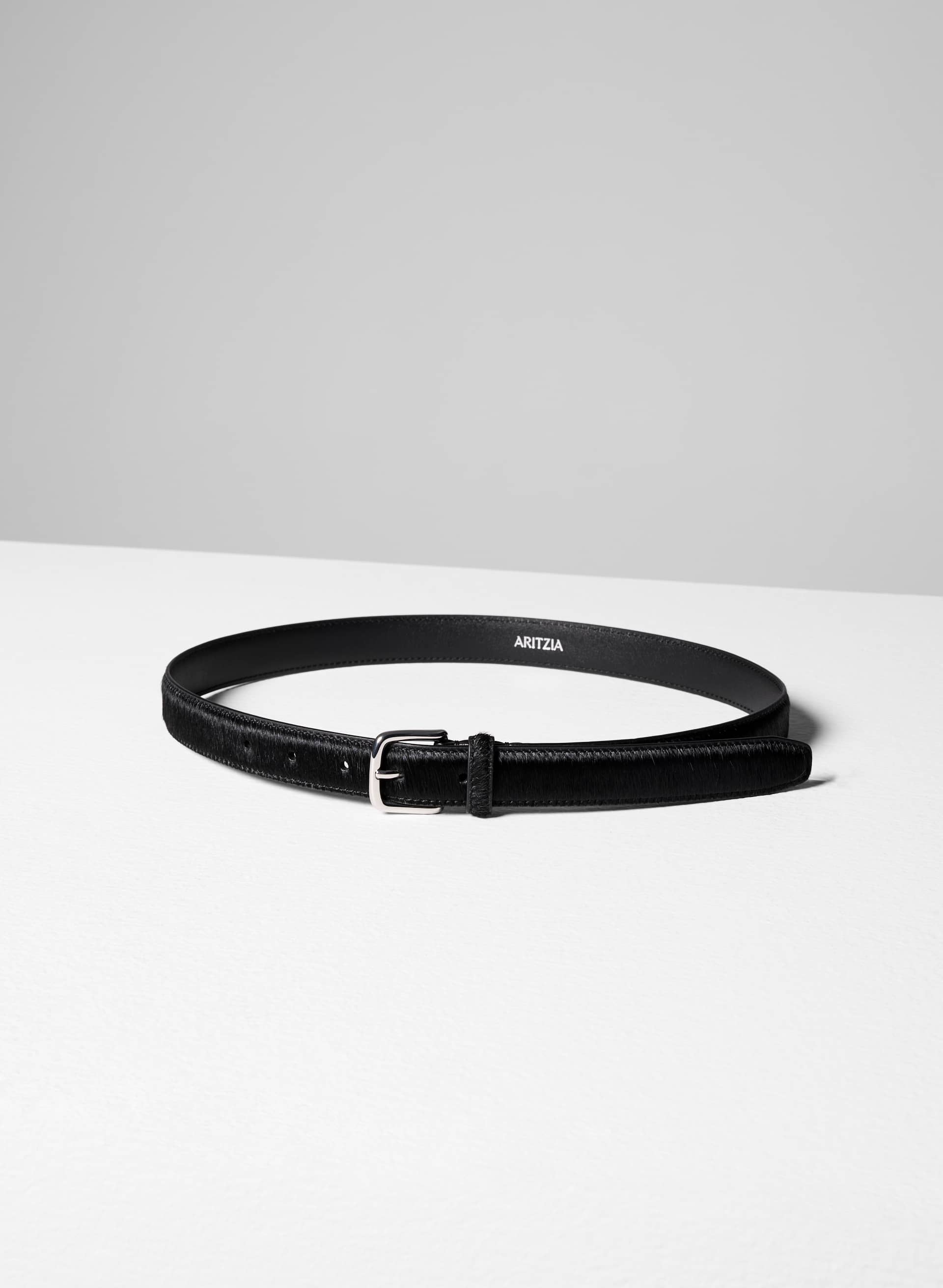 ESSENTIAL SOLID BRASS LEATHER BELT | Aritzia