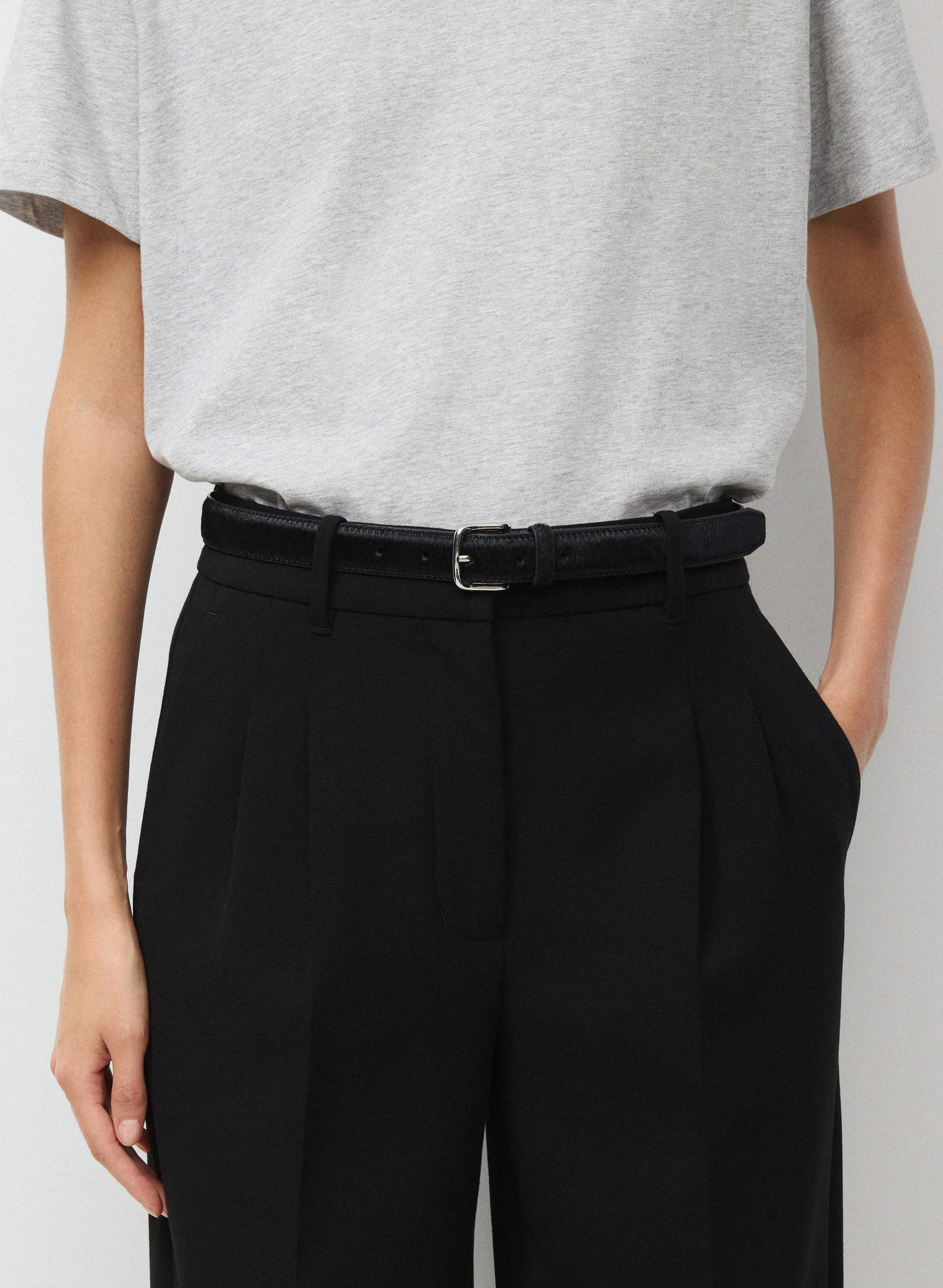 ESSENTIAL SOLID BRASS LEATHER BELT | Aritzia