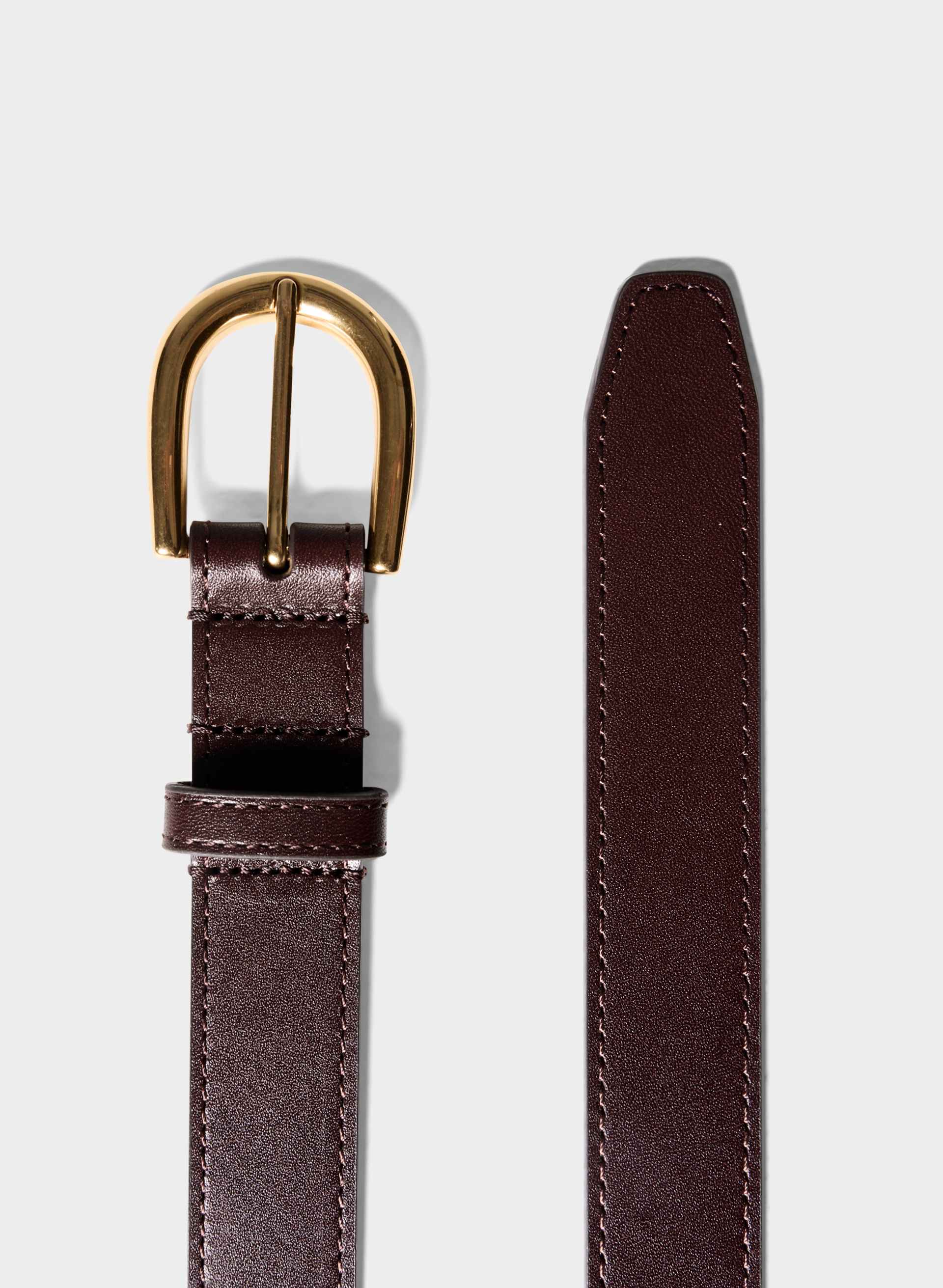 ACCENT SOLID BRASS BELT | Aritzia