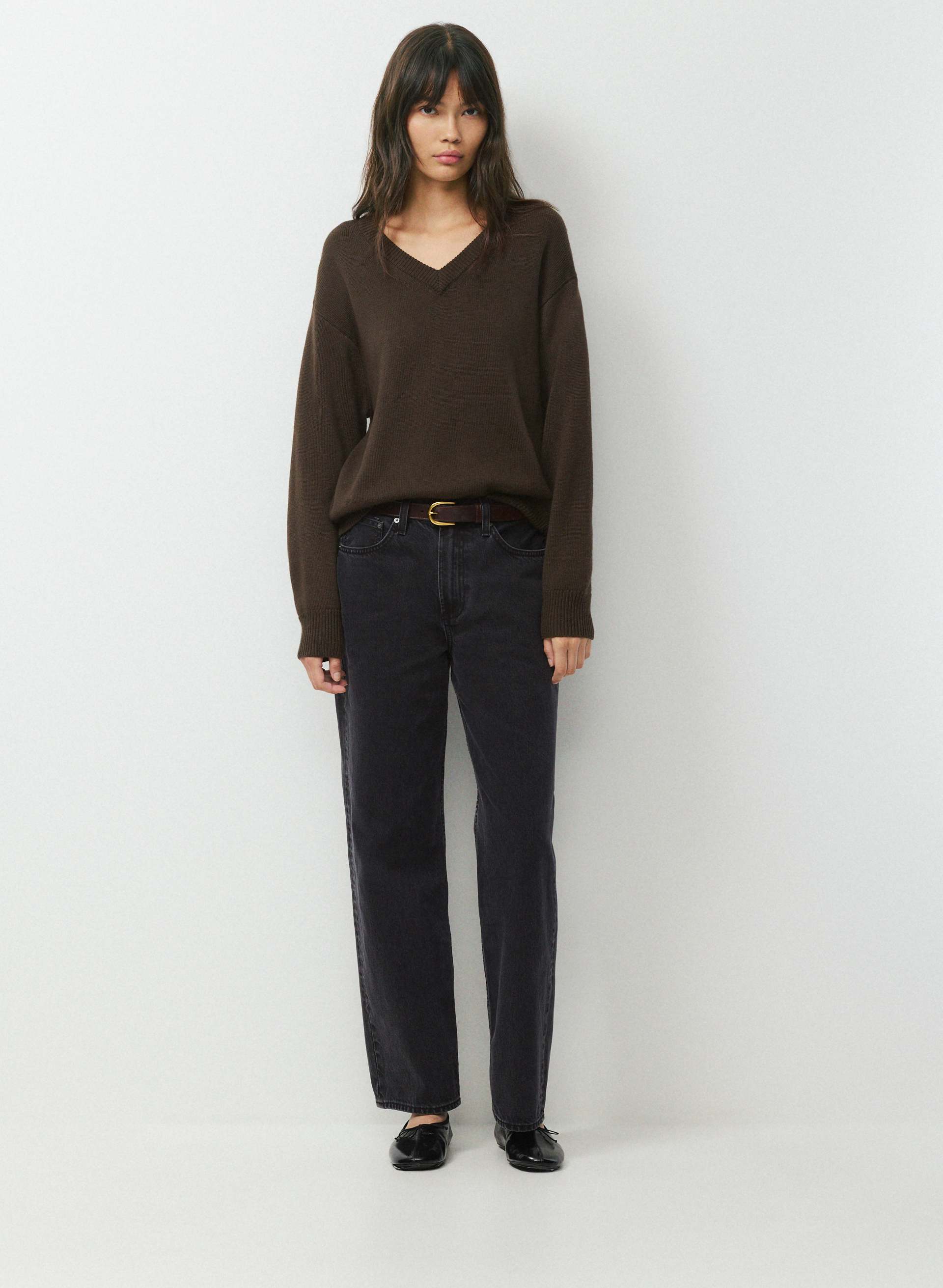 ACCENT SOLID BRASS BELT | Aritzia