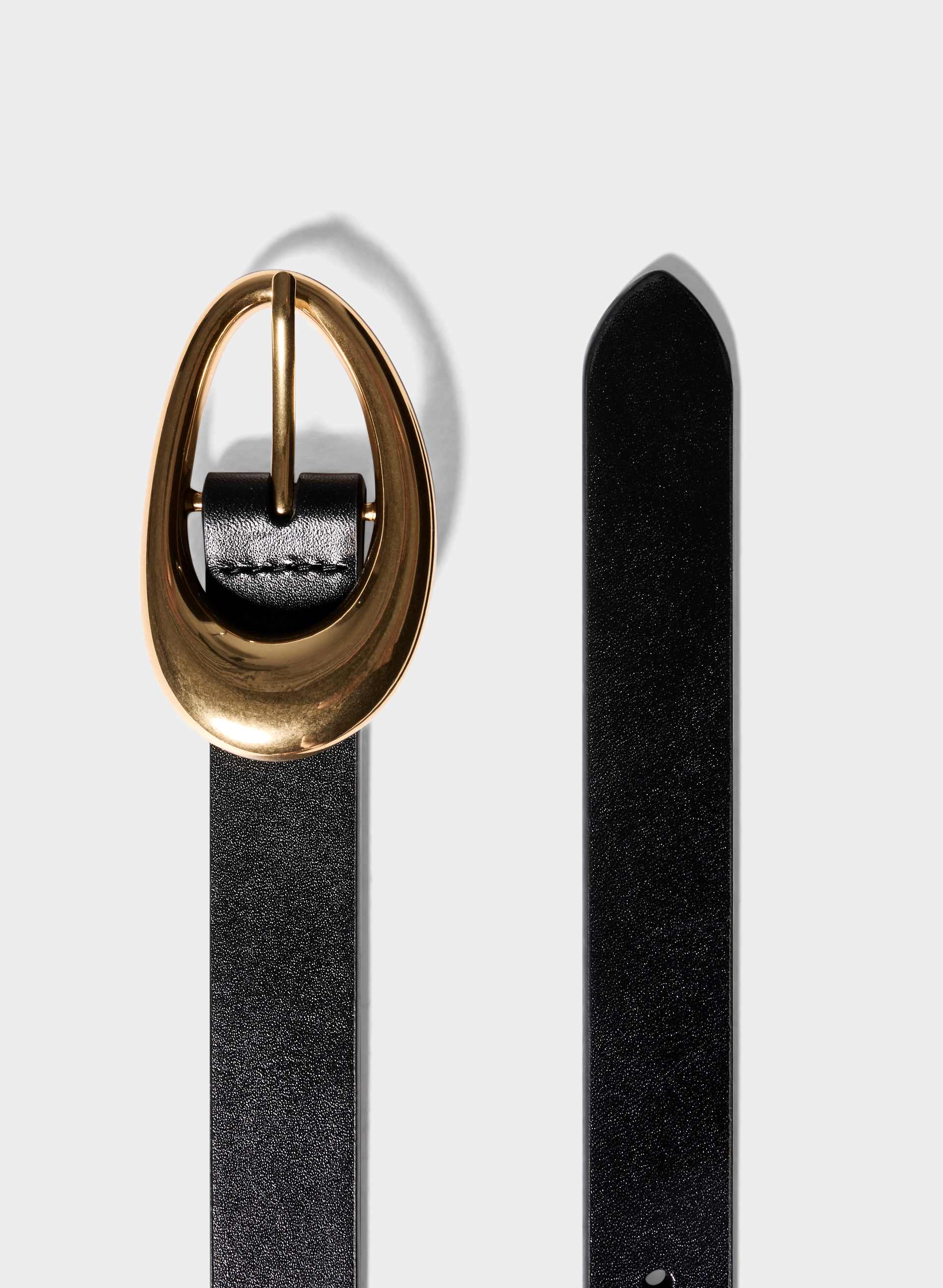 PERENNIAL SOLID BRASS LEATHER BELT | Aritzia