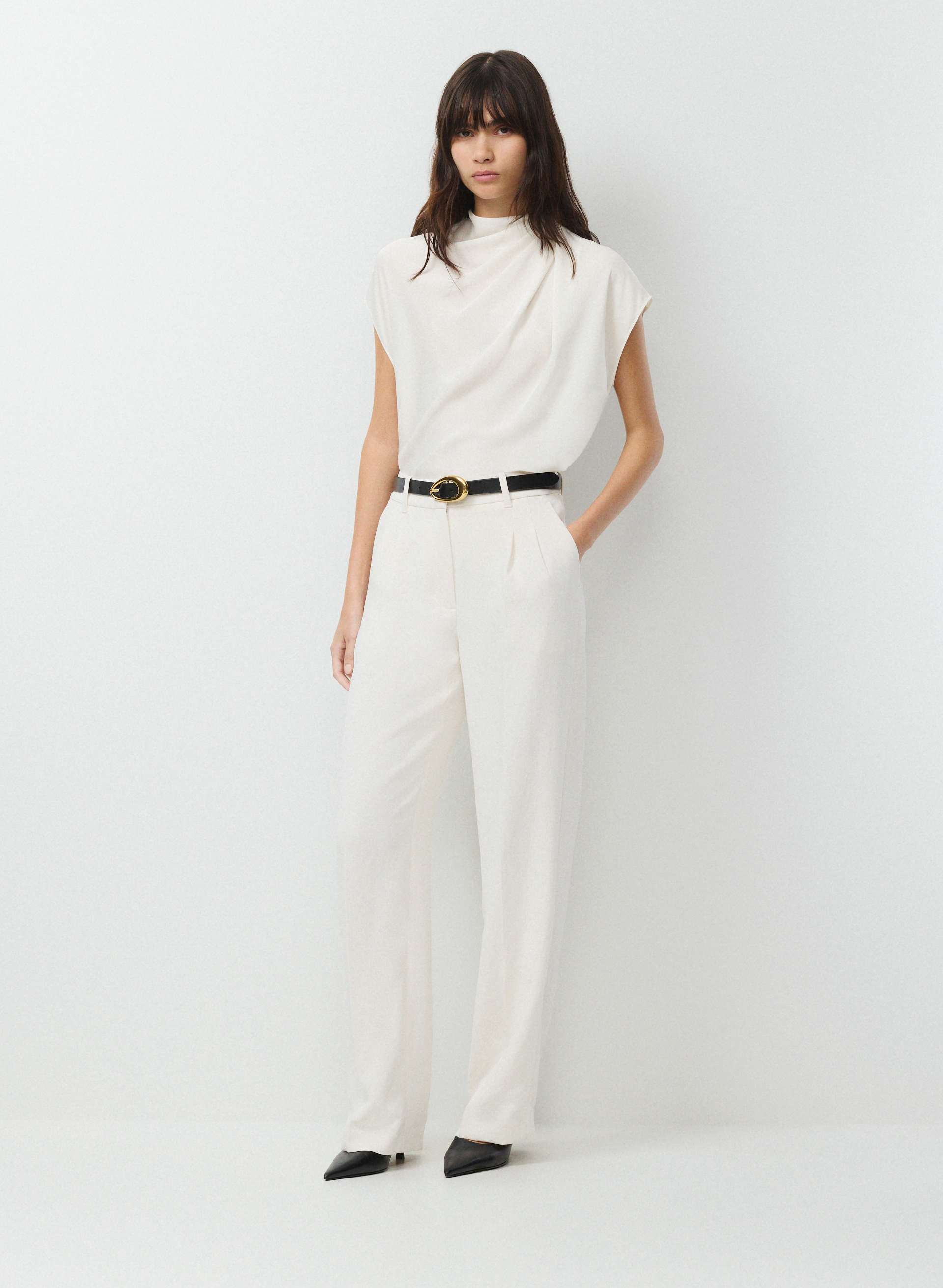 PERENNIAL SOLID BRASS LEATHER BELT | Aritzia