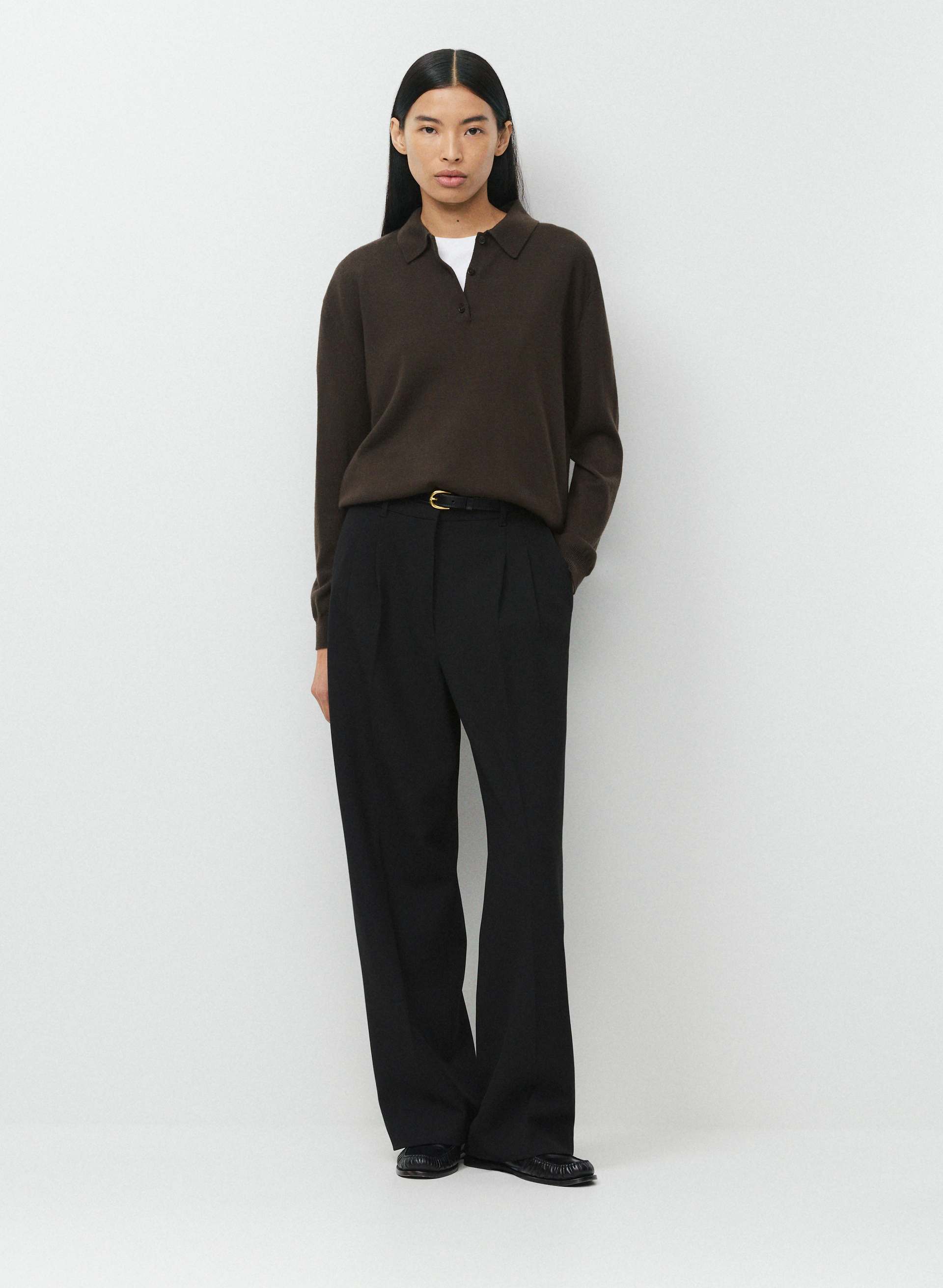 ACCENT SOLID BRASS SLIM BELT | Aritzia