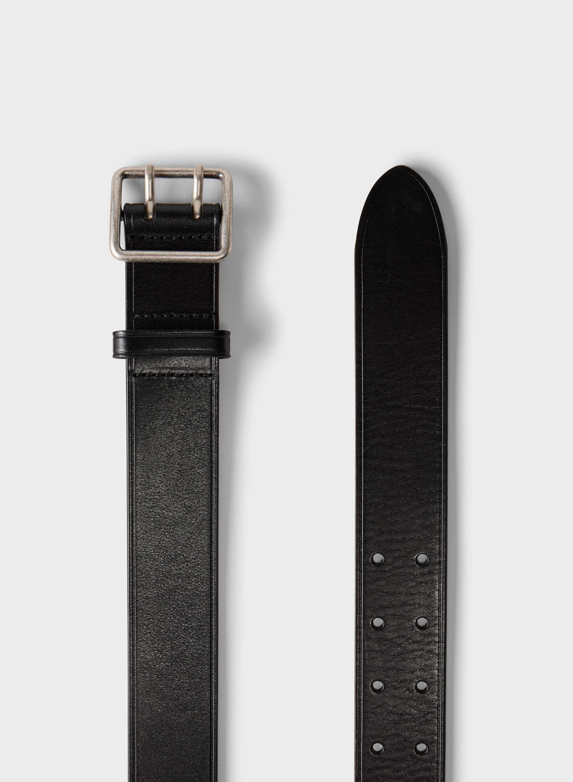 LINEAGE SOLID BRASS LEATHER BELT | Aritzia