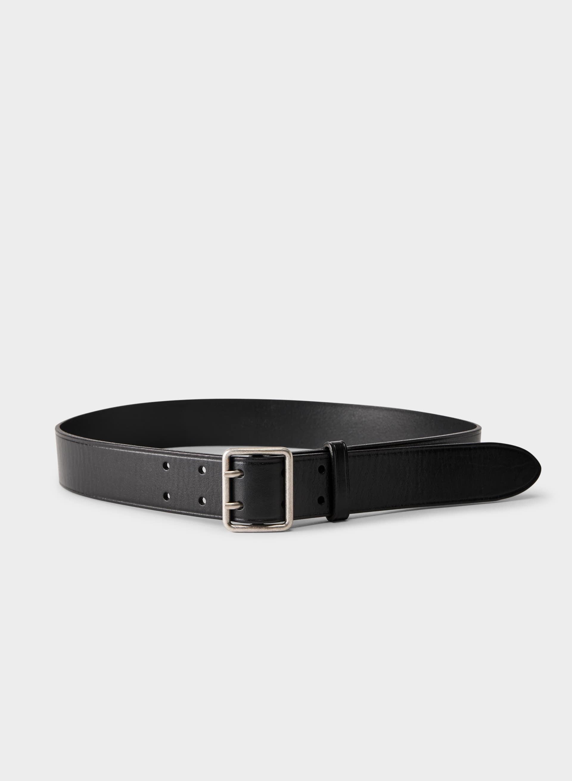 LINEAGE SOLID BRASS LEATHER BELT | Aritzia