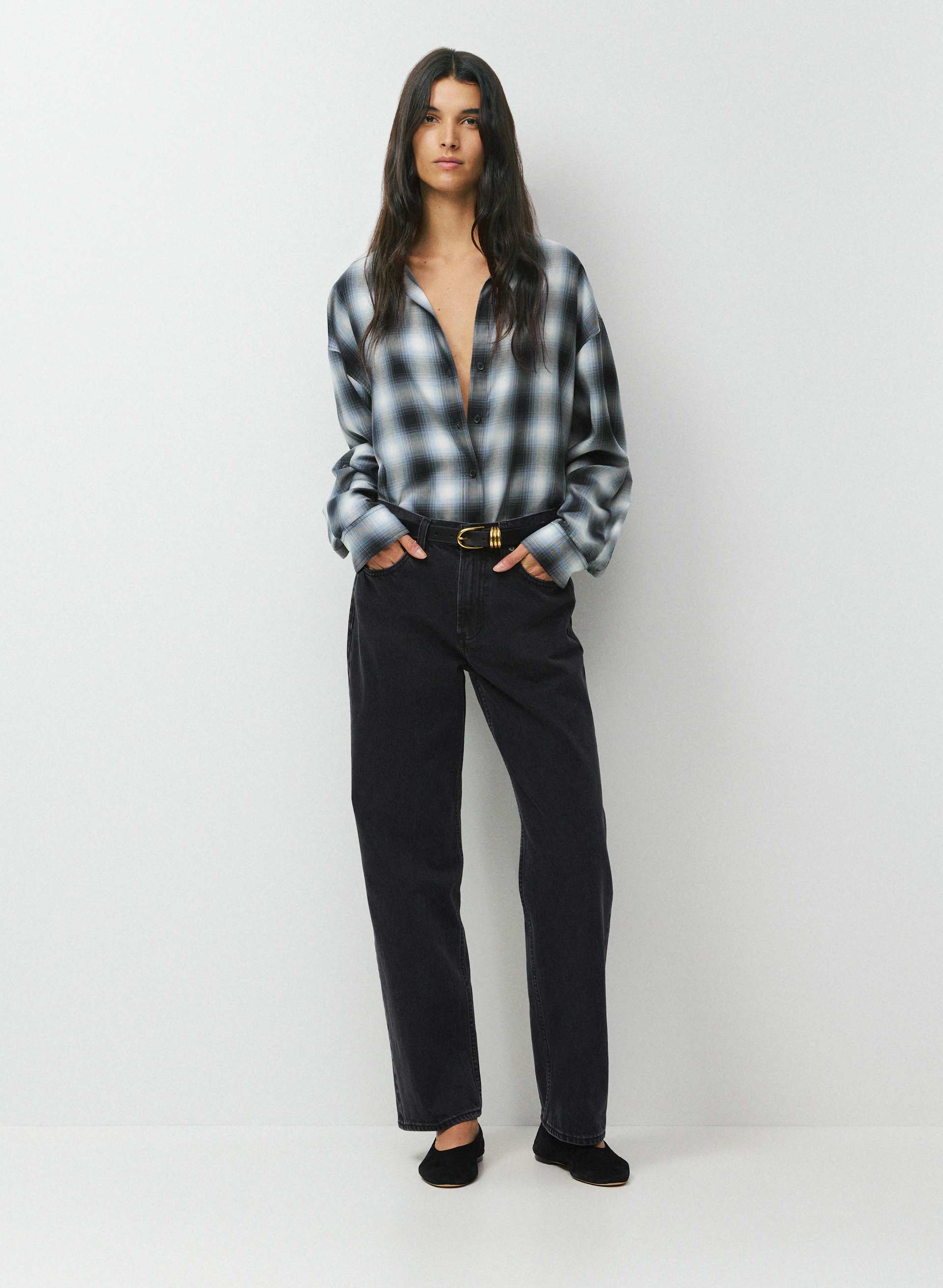 OPULENCE SOLID BRASS LEATHER BELT | Aritzia