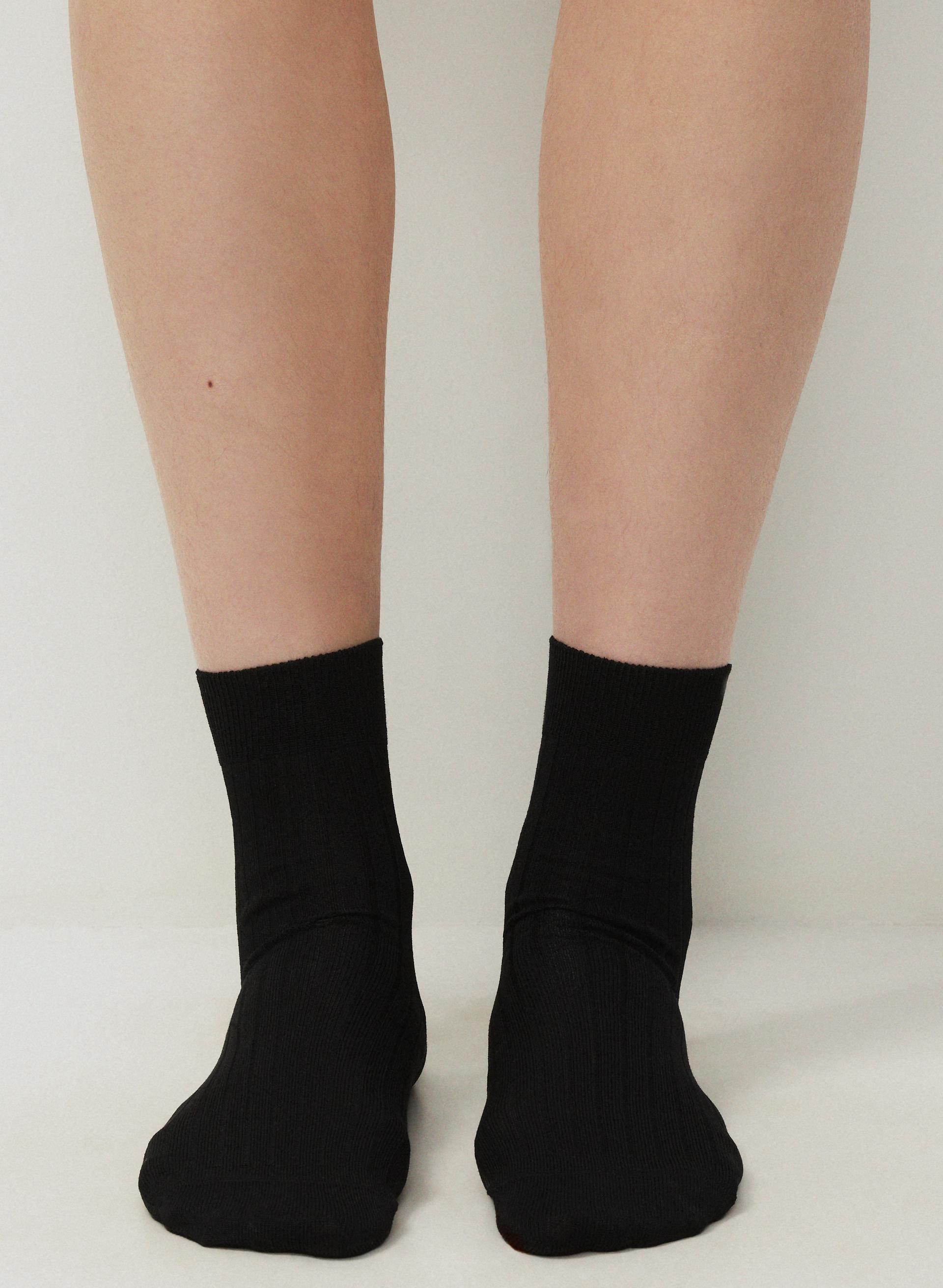 DRESSY WIDE RIB ANKLE SOCK 2-PACK - Cotton ankle dress socks, 2-pack. 