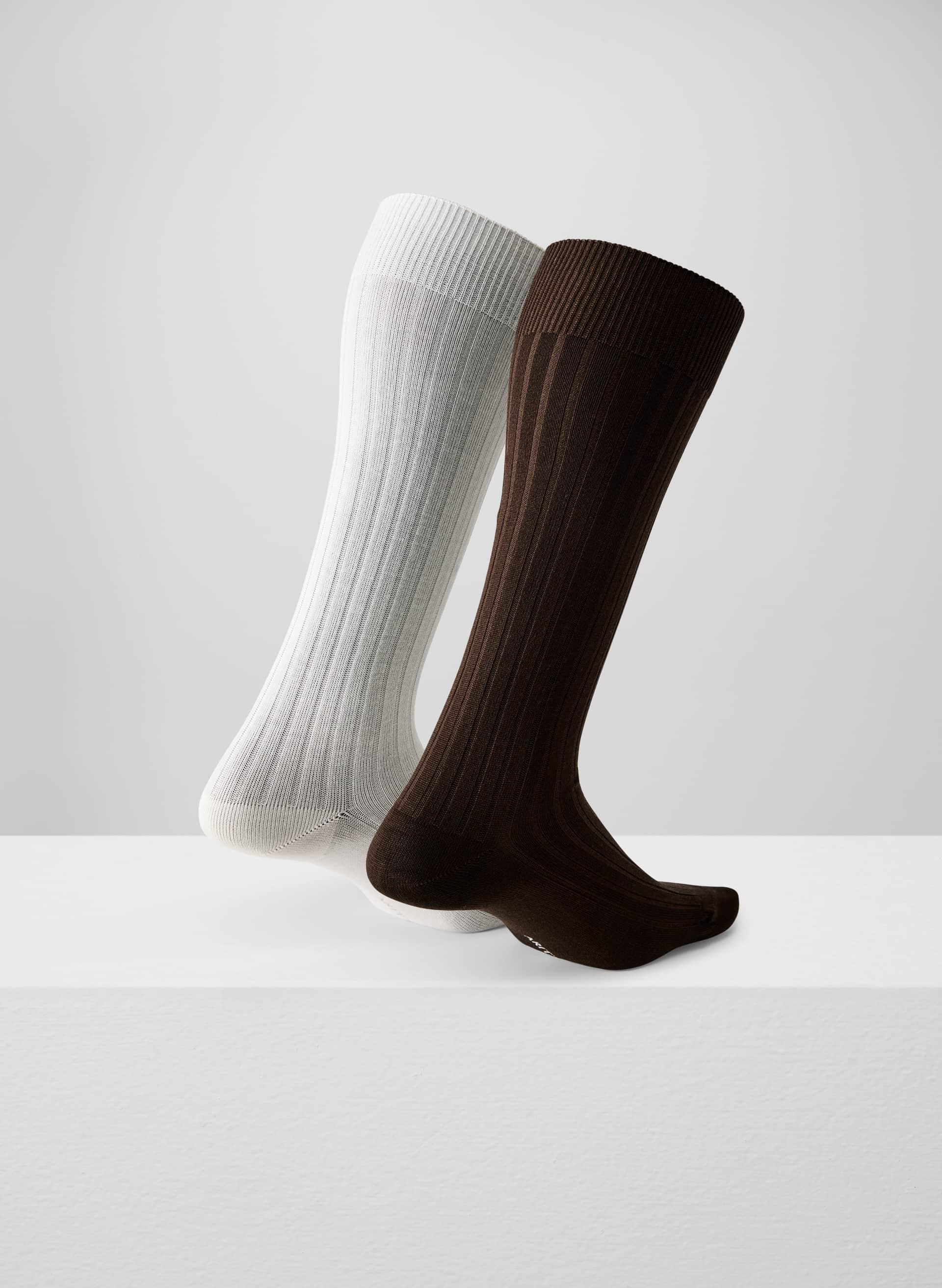 DRESSY WIDE RIB MID-CALF SOCK 2-PACK | Aritzia