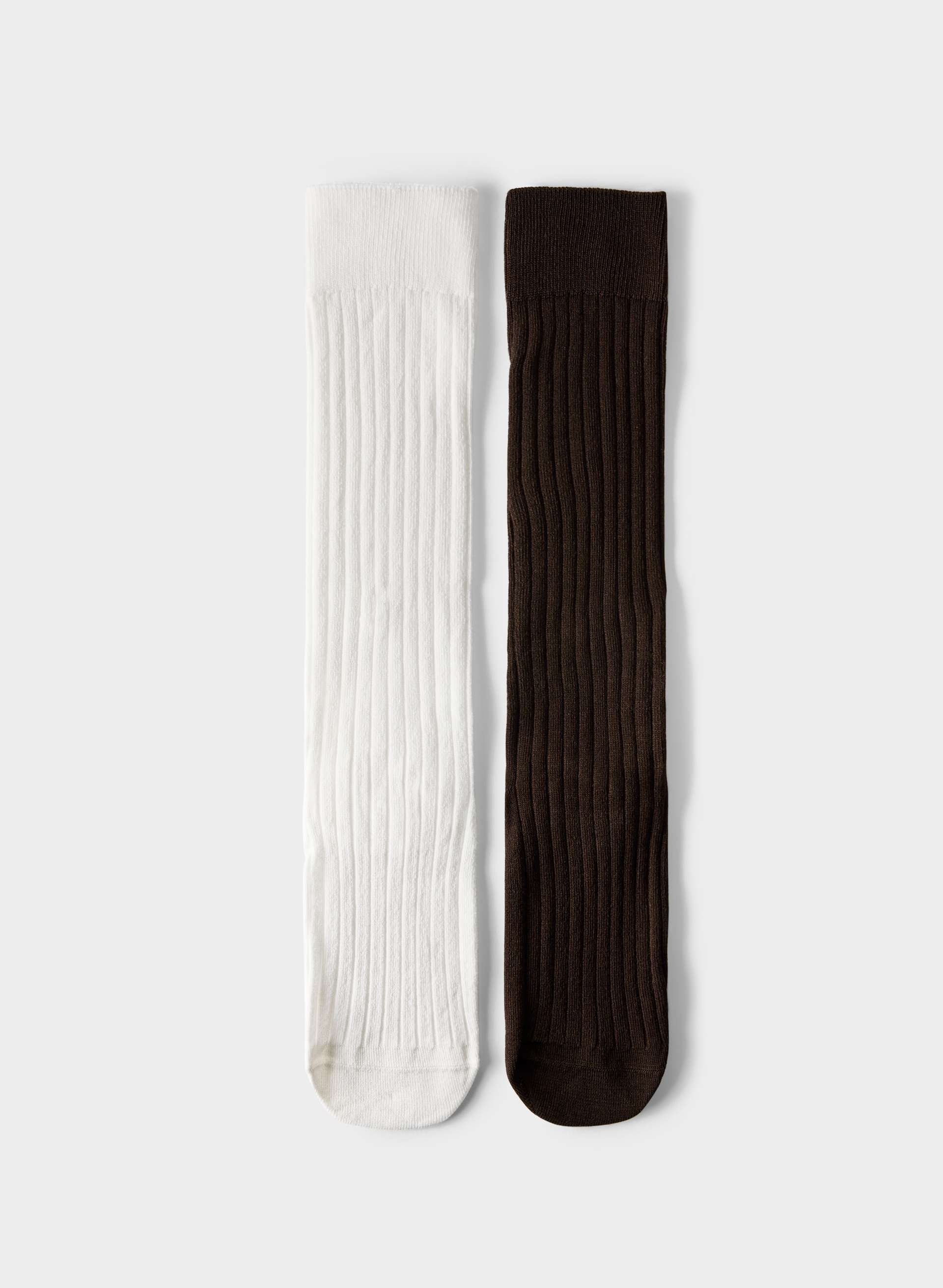 DRESSY WIDE RIB MID-CALF SOCK 2-PACK | Aritzia