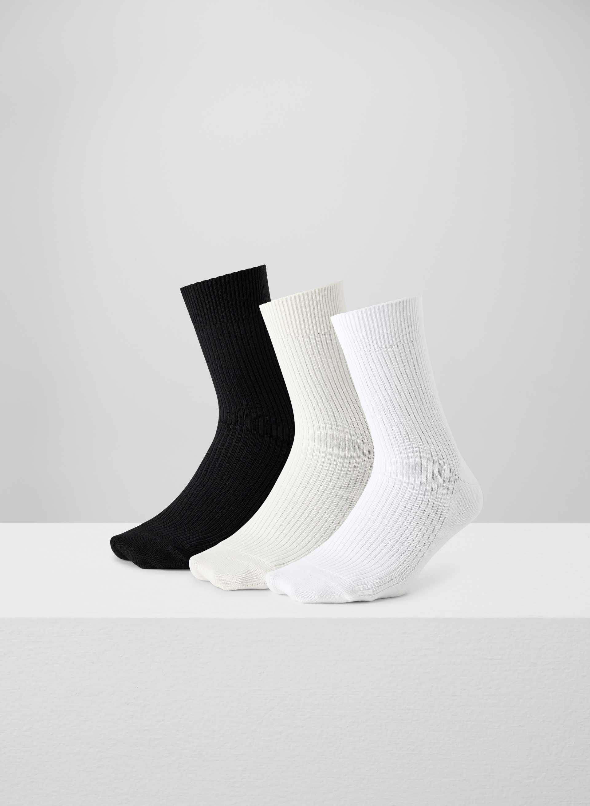 DAILY RIB ANKLE SOCK 3-PACK - Ribbed SUPIMA® cotton ankle socks, 3-pack. 