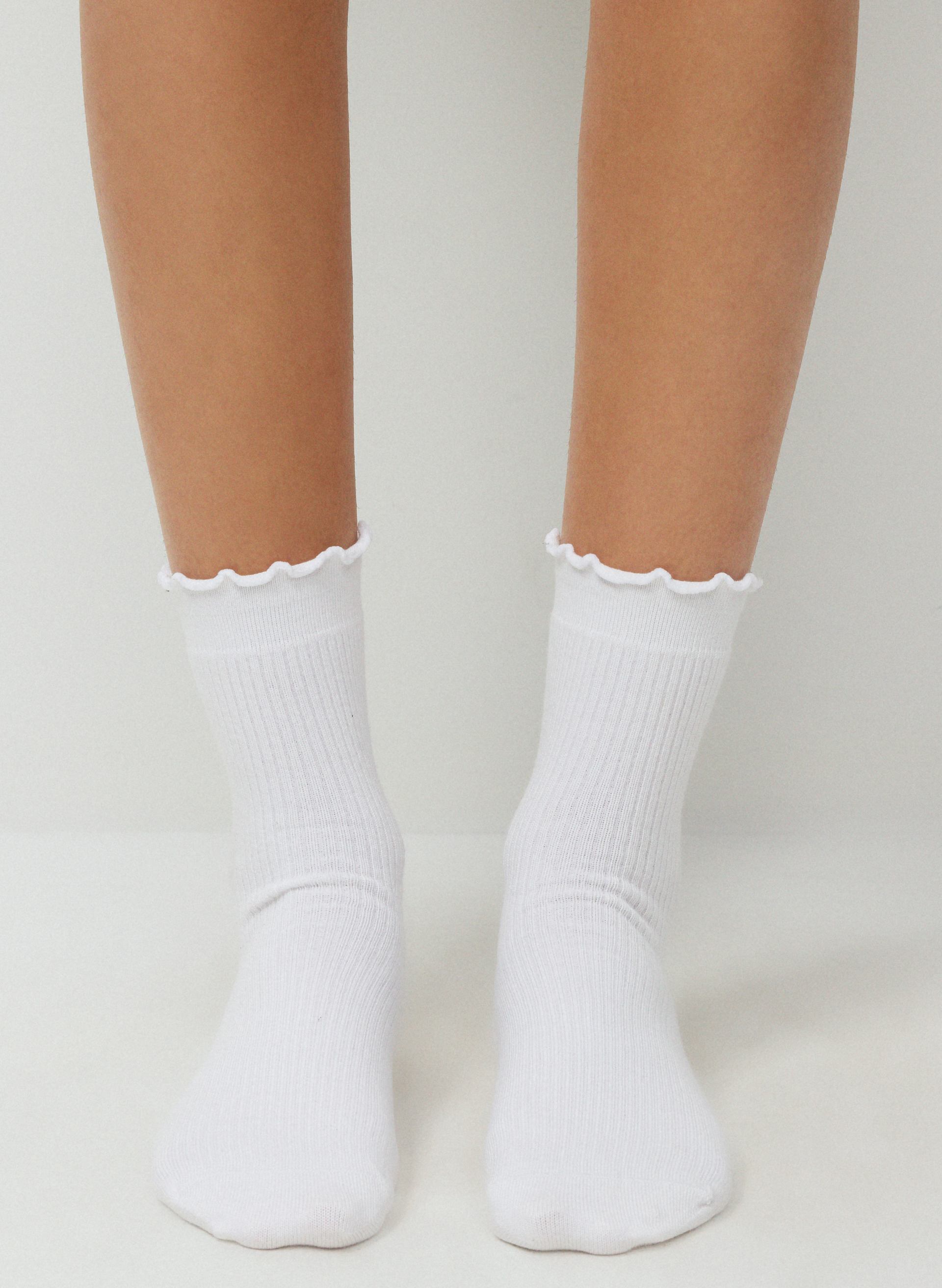 SUGARPLUM CREW SOCK 2-PACK - Ruffled-edge SUPIMA® cotton crew socks, 3-pack. 