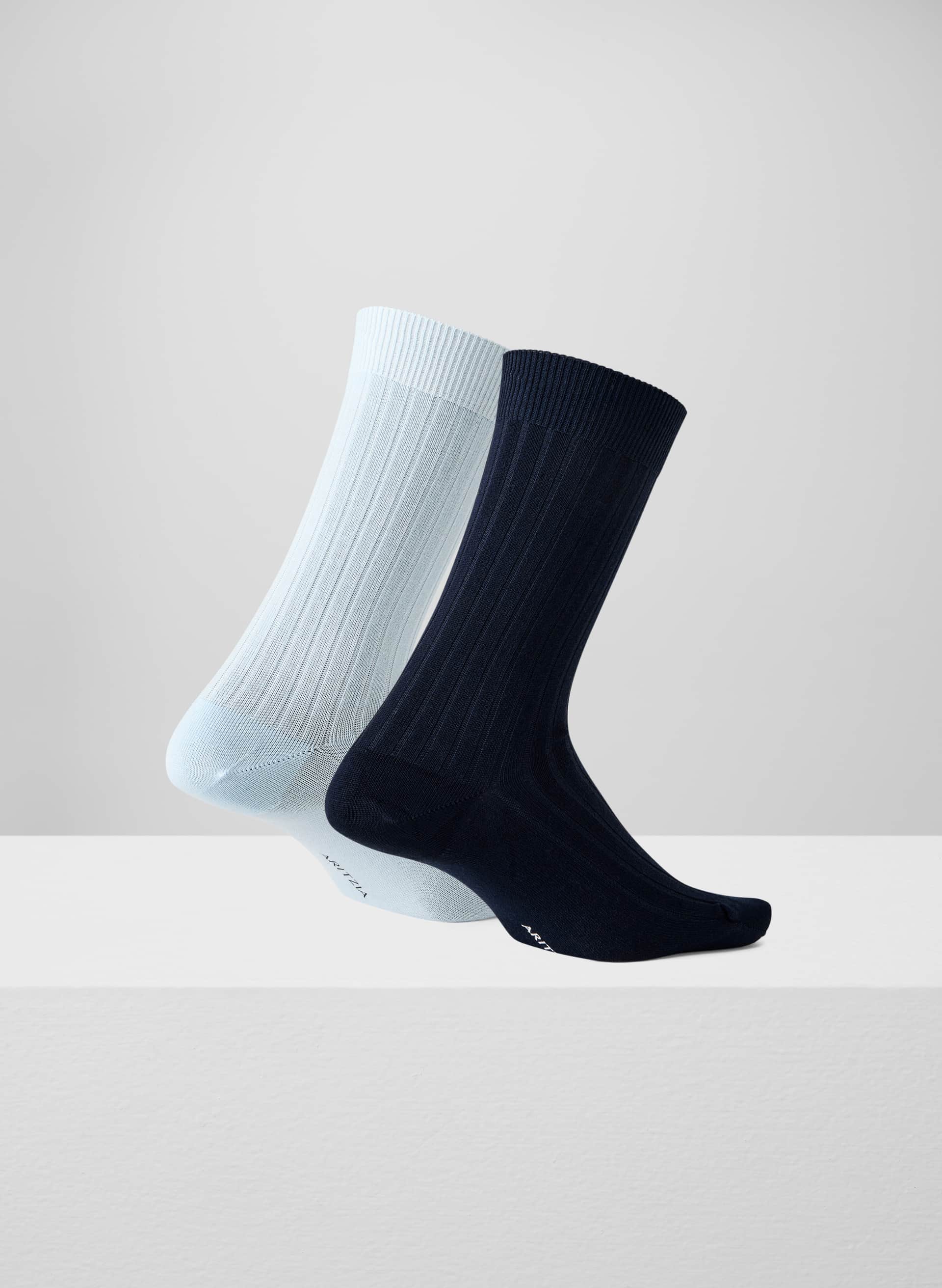 DRESSY WIDE RIB CREW SOCK 2-PACK | Aritzia