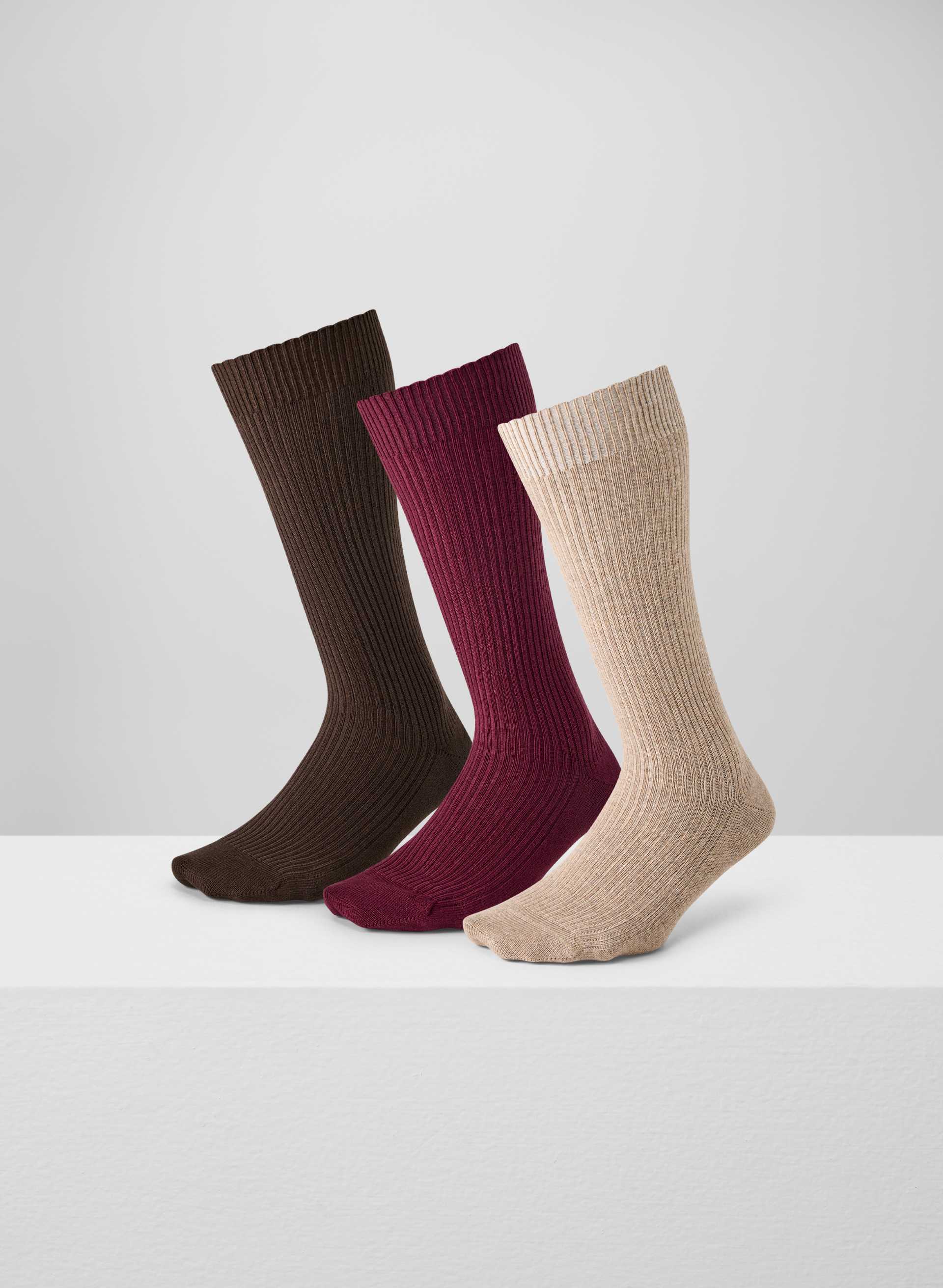 DAILY RIB MID-CALF SOCK 3-PACK | Aritzia