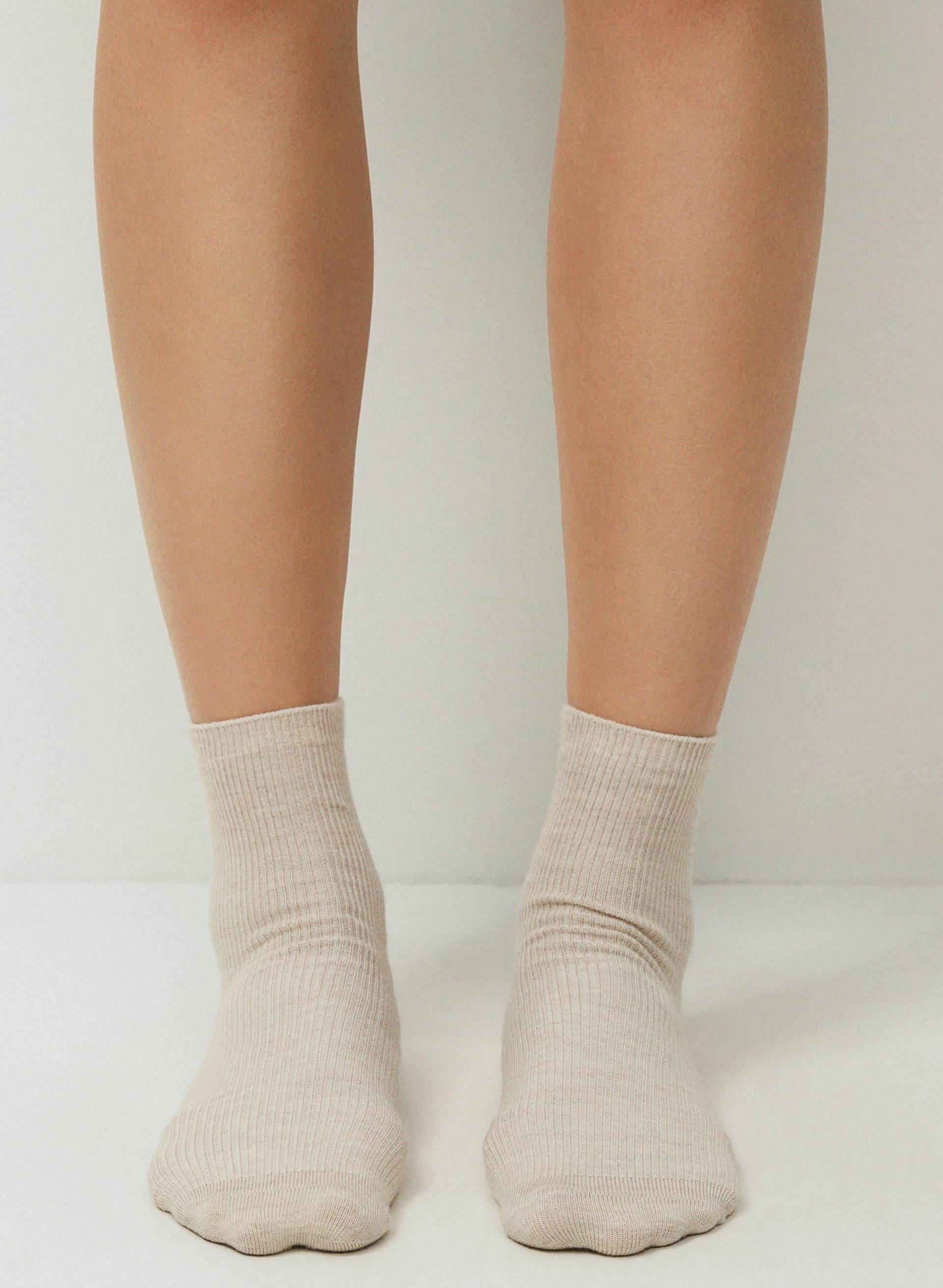 DAILY RIB ANKLE SOCK 2-PACK - Merino wool and cotton ankle socks, 2-pack. 