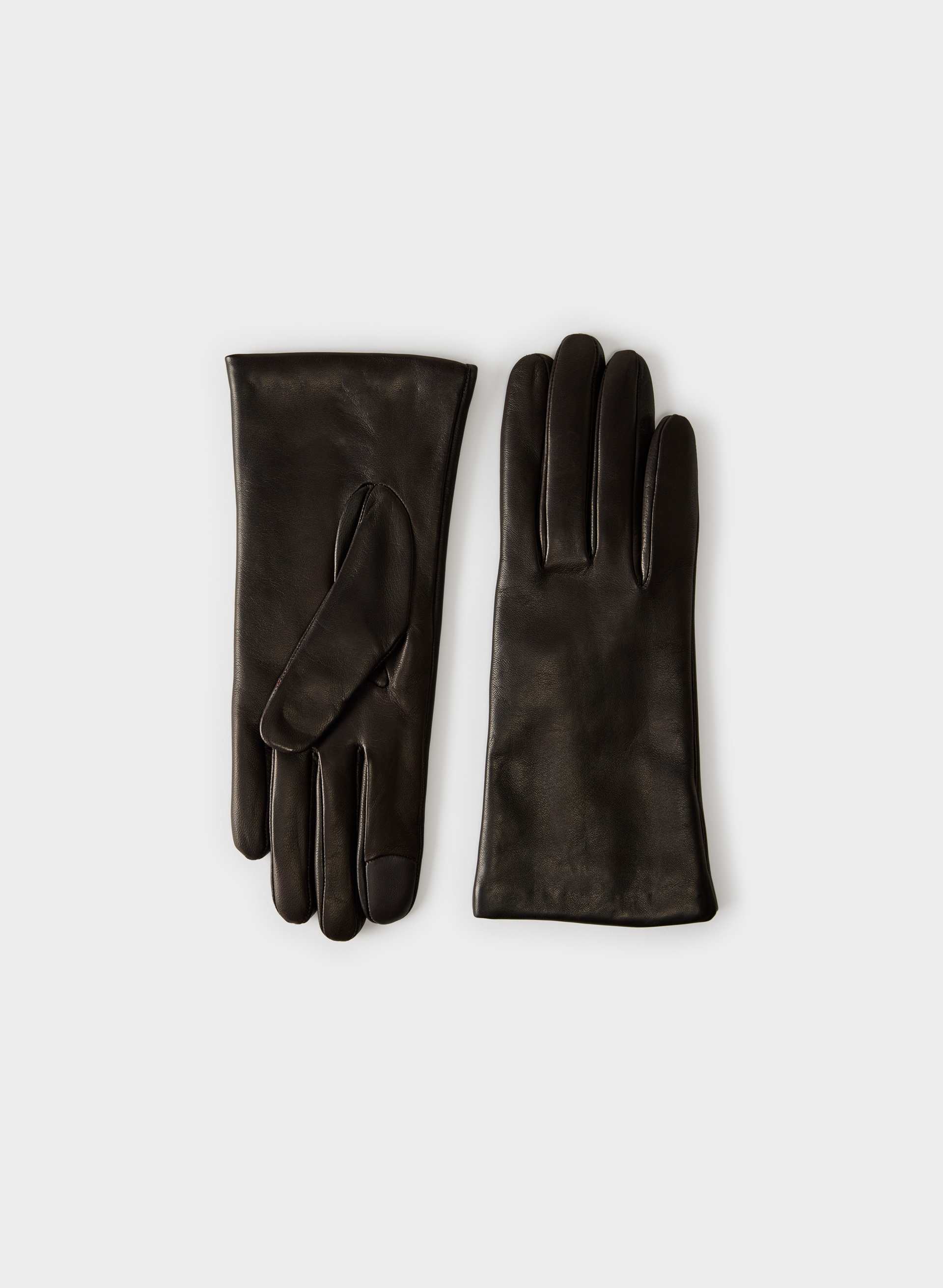 RENOWN LEATHER GLOVES - Tech-friendly nappa leather gloves with cashmere lining. 