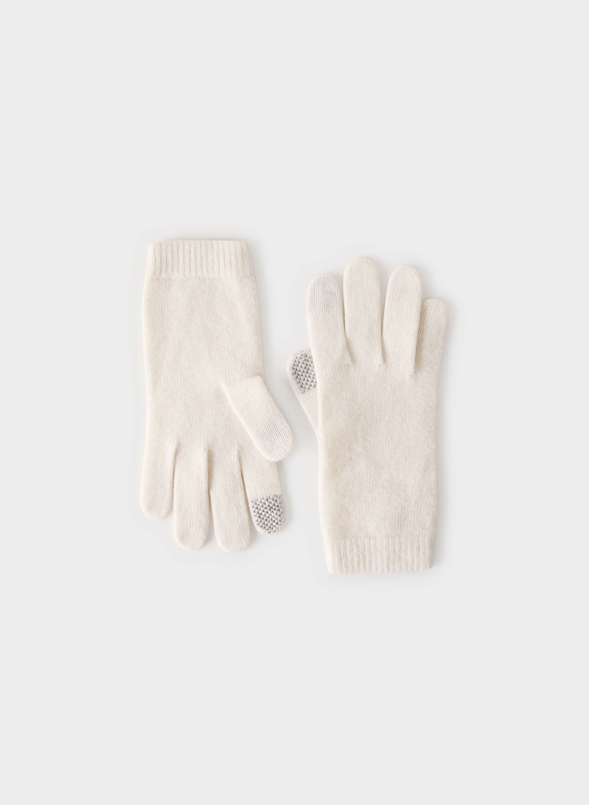 CASHMERE PROPHECY TECH GLOVES - Jersey-knit 100% cashmere tech-friendly gloves. 