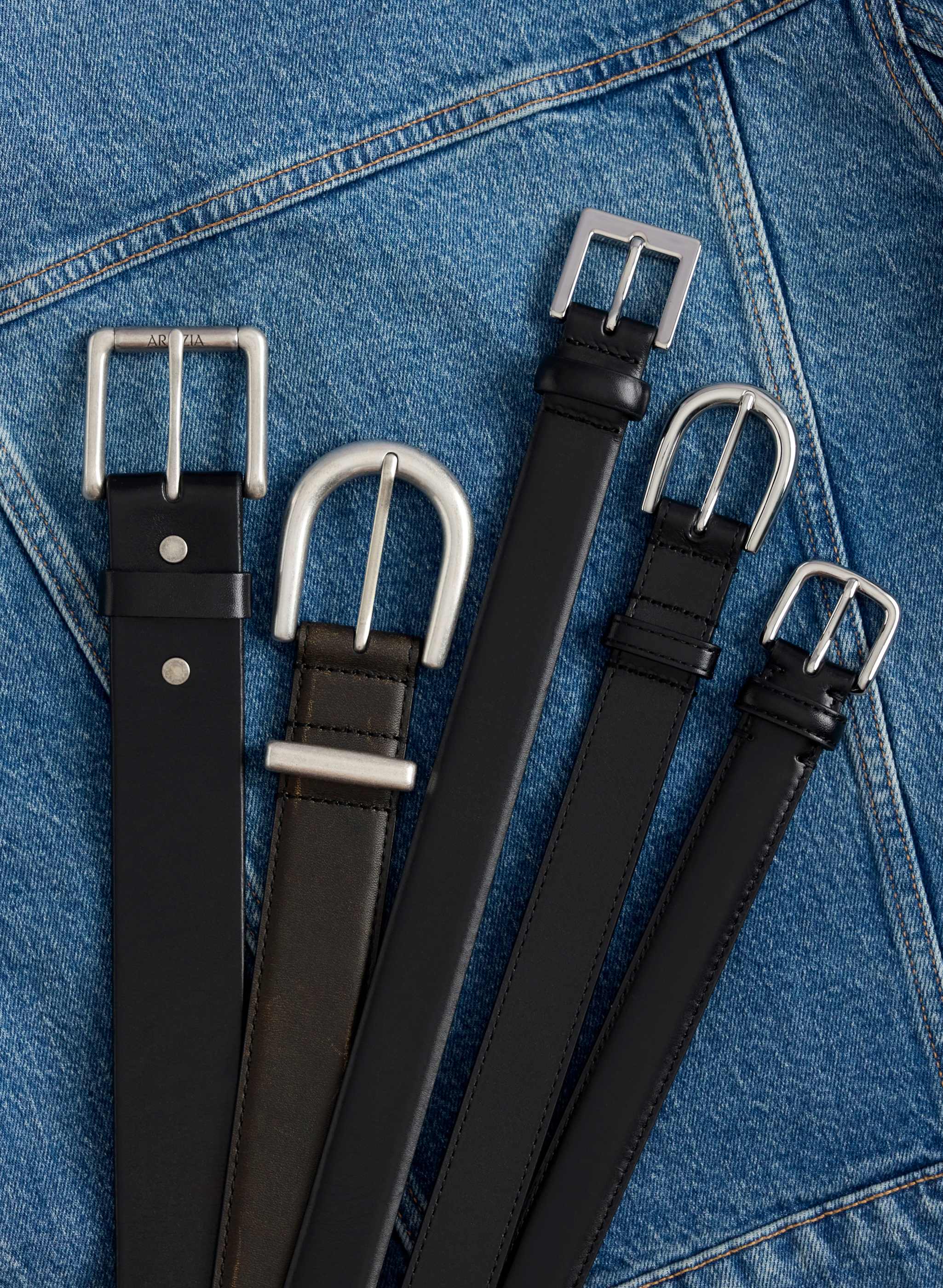 ETERNITY SOLID BRASS LEATHER BELT - Ranch Leather belt with solid brass square buckle. 
