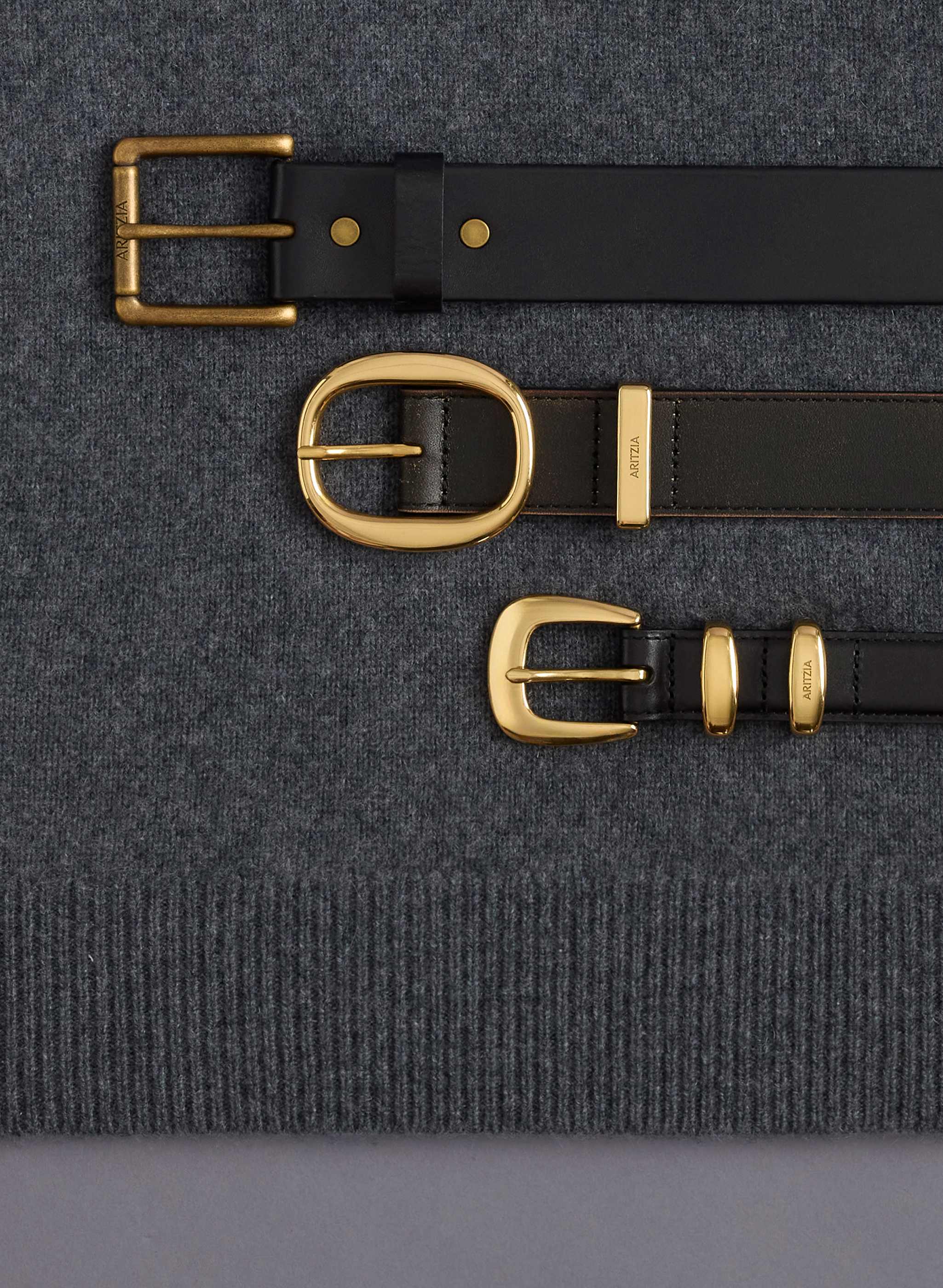ETERNITY SOLID BRASS LEATHER BELT - Ranch Leather belt with solid brass square buckle. 