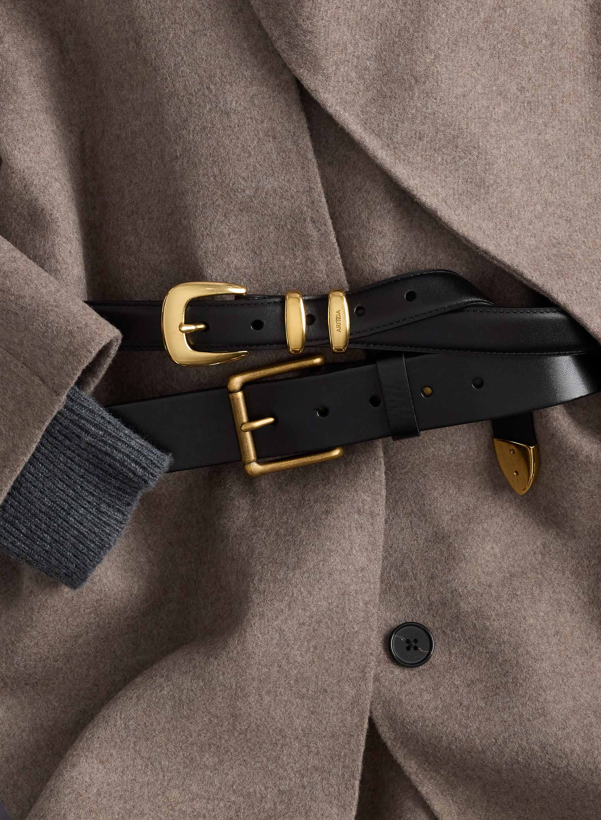 LEGENDARY SOLID BRASS LEATHER BELT - Smooth 100% leather belt with solid brass western buckle. 