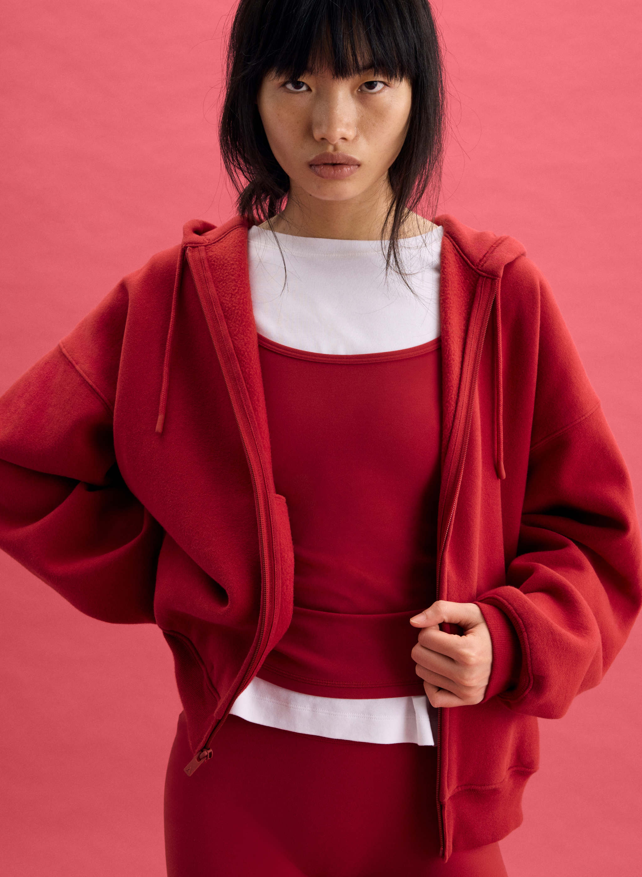 COZY SWEATFLEECE MEGA ZIP HOODIE - Oversized fleece zip-up hoodie. 