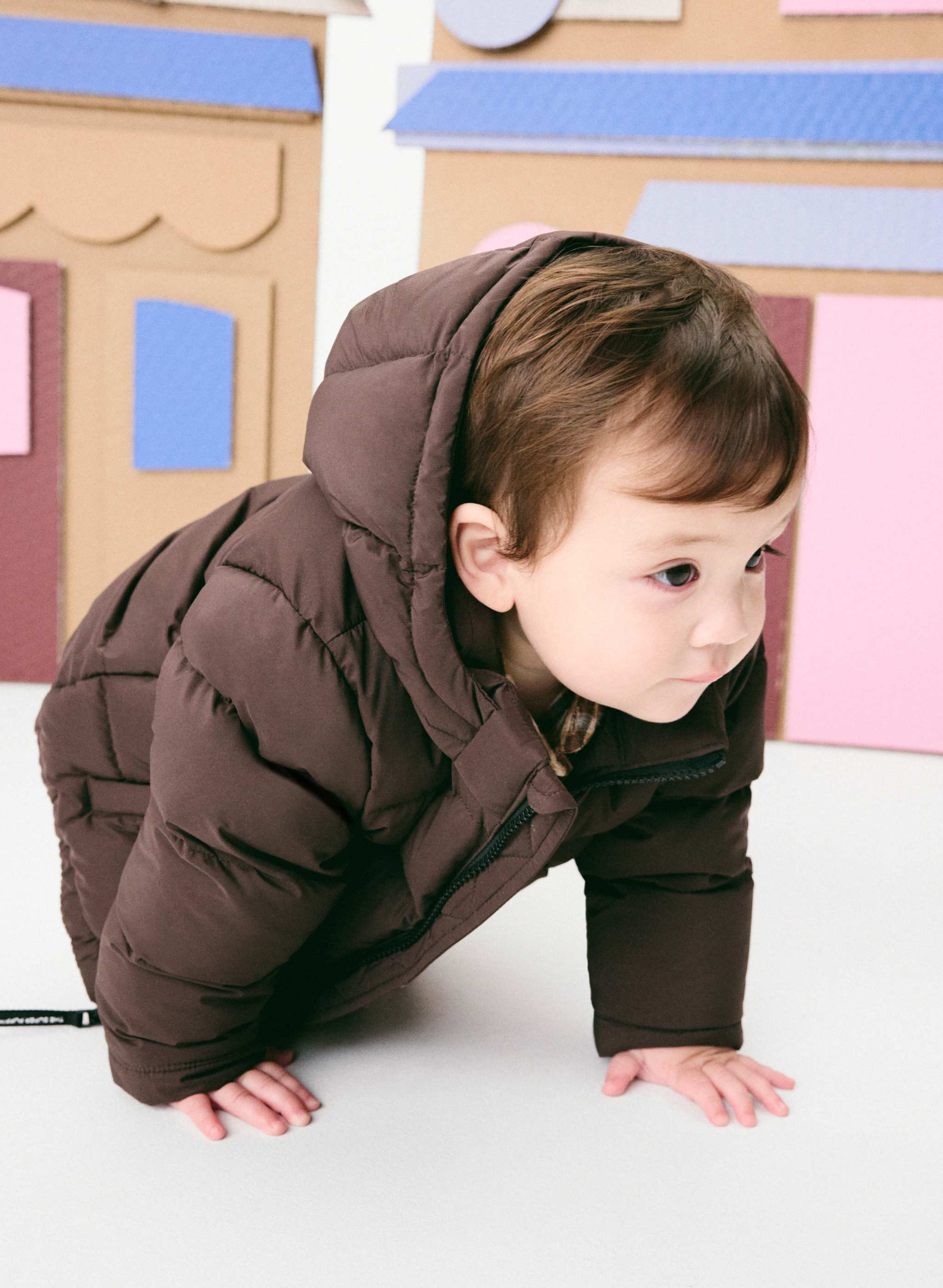 THE SUPER BABY PUFF™ - CLIMATTE™ - Water-repellent Japanese cliMATTE™ 800+ fill-power premium down baby puffer jacket. 