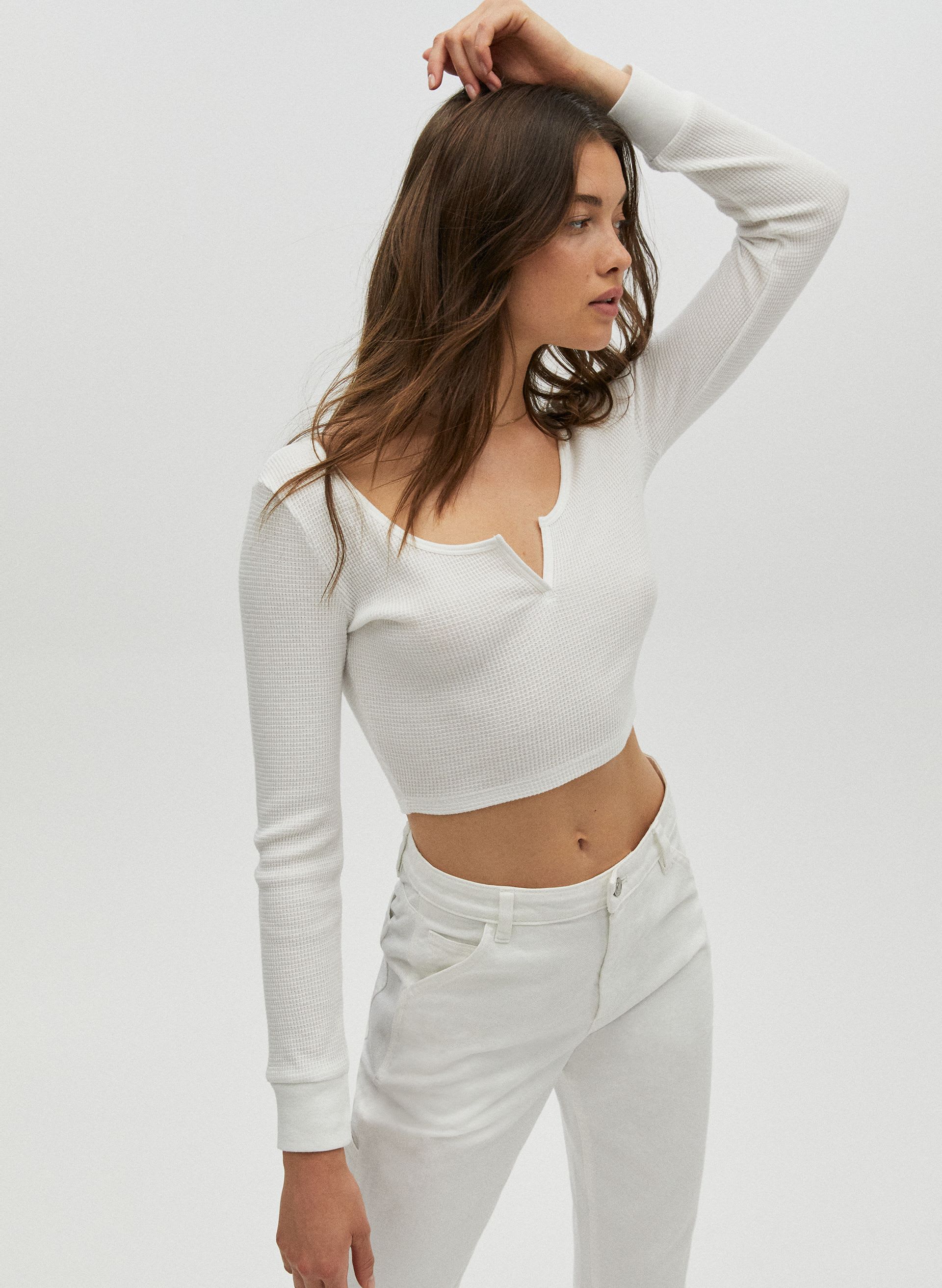 Waffle Scoopneck Longsleeve | Aritzia US