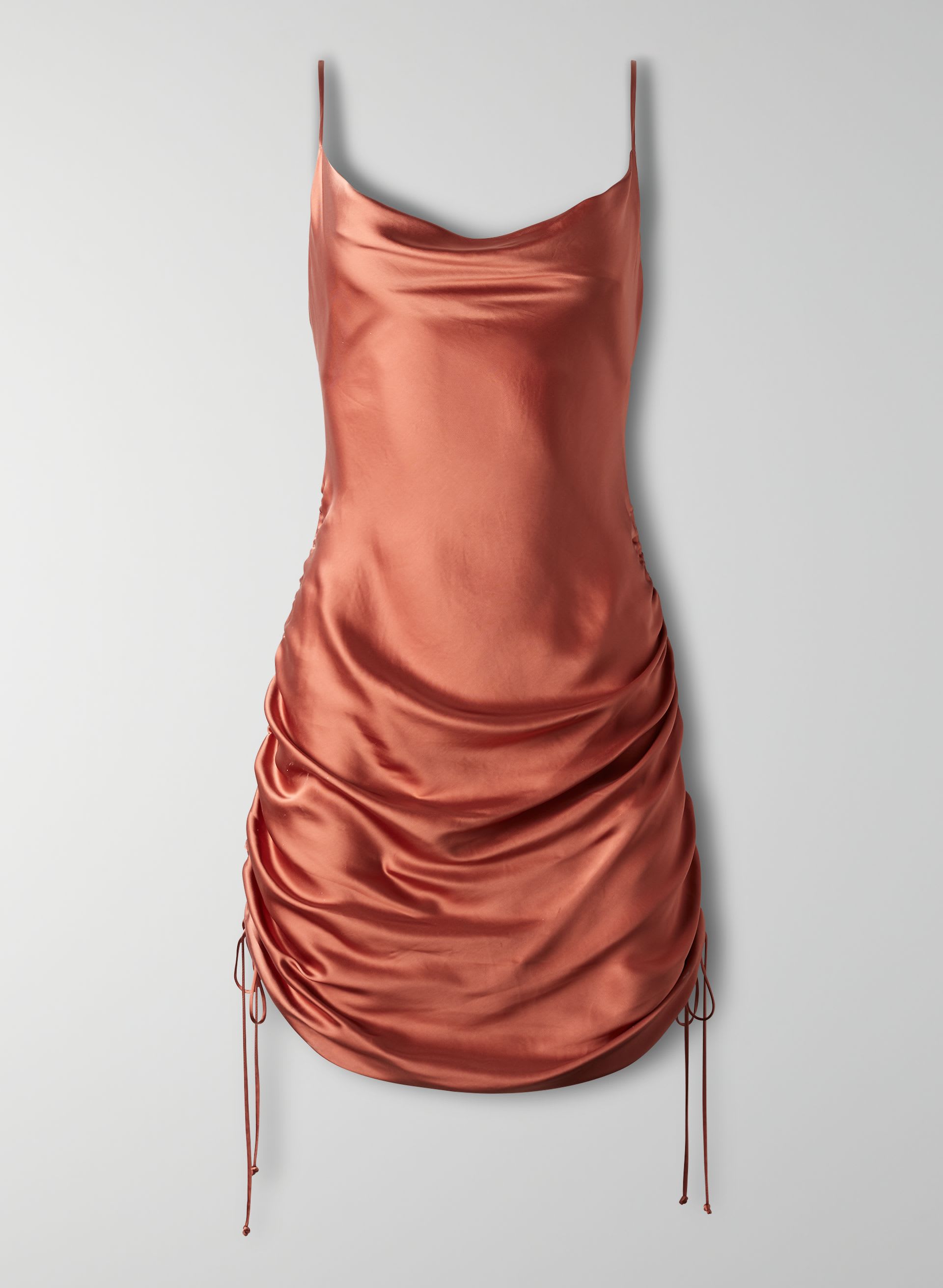 only ruched slip dress aritzia Only Ruched Slip Dress