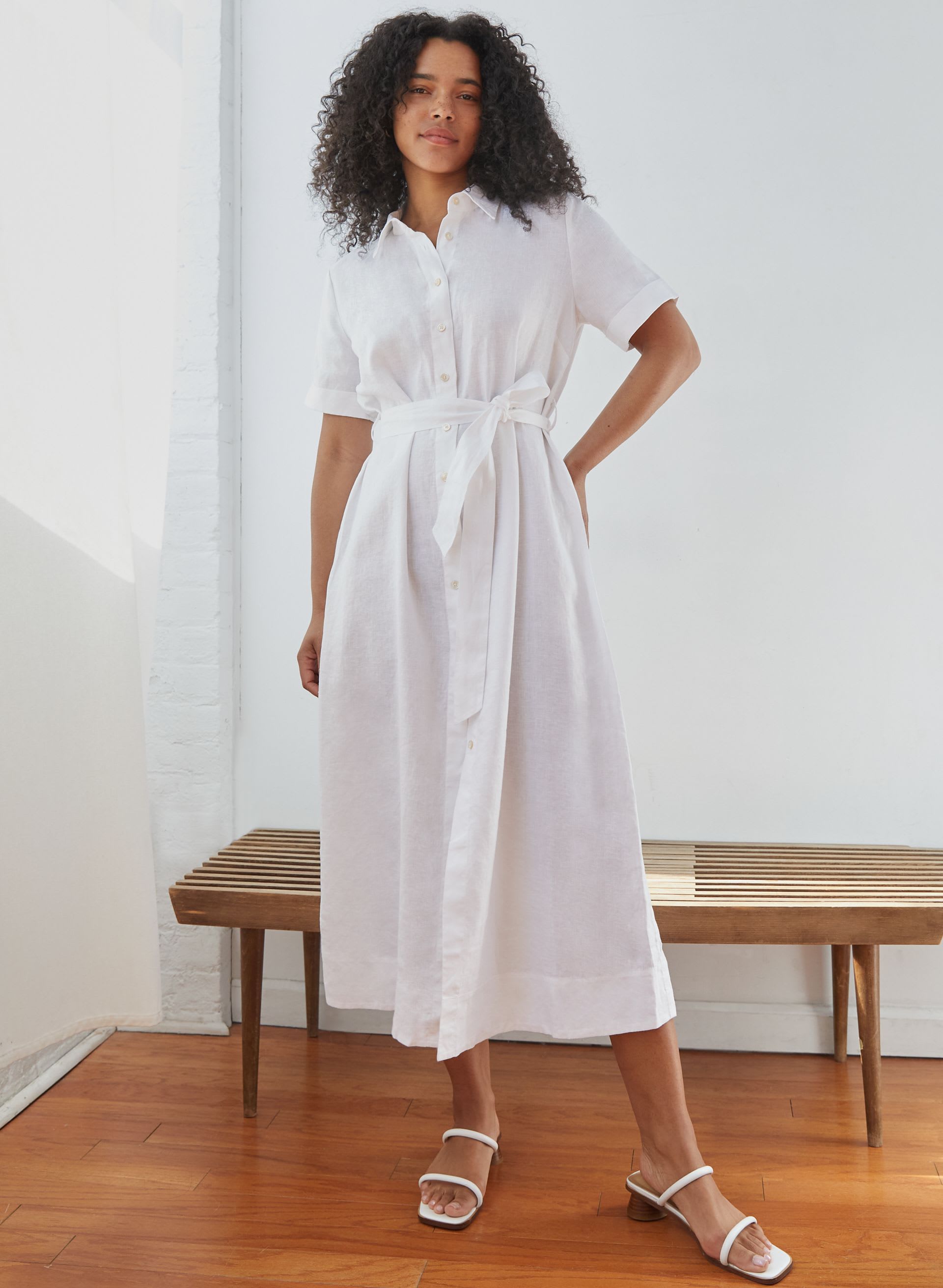 ELETA LINEN DRESS | Aritzia