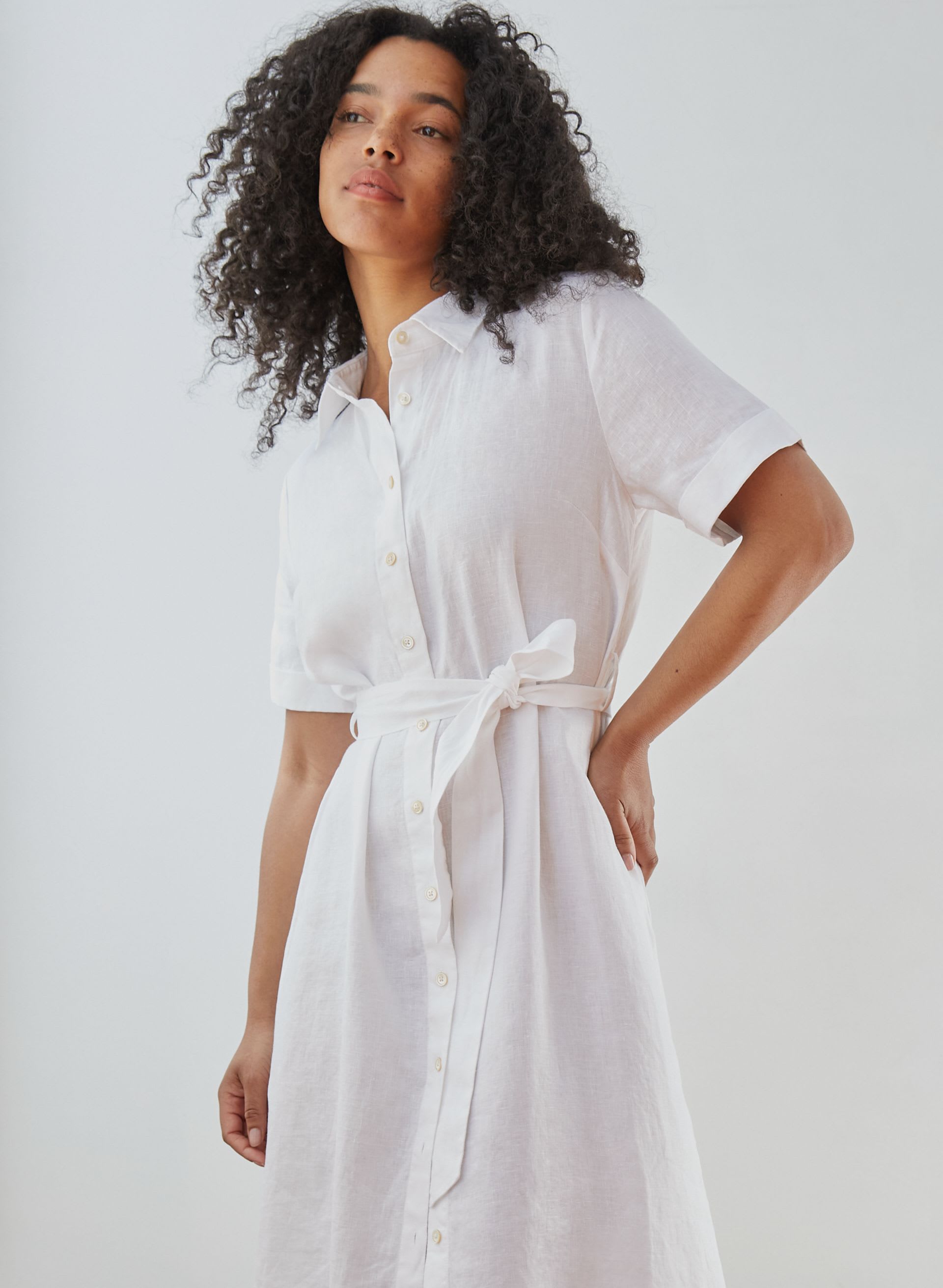ELETA LINEN DRESS | Aritzia