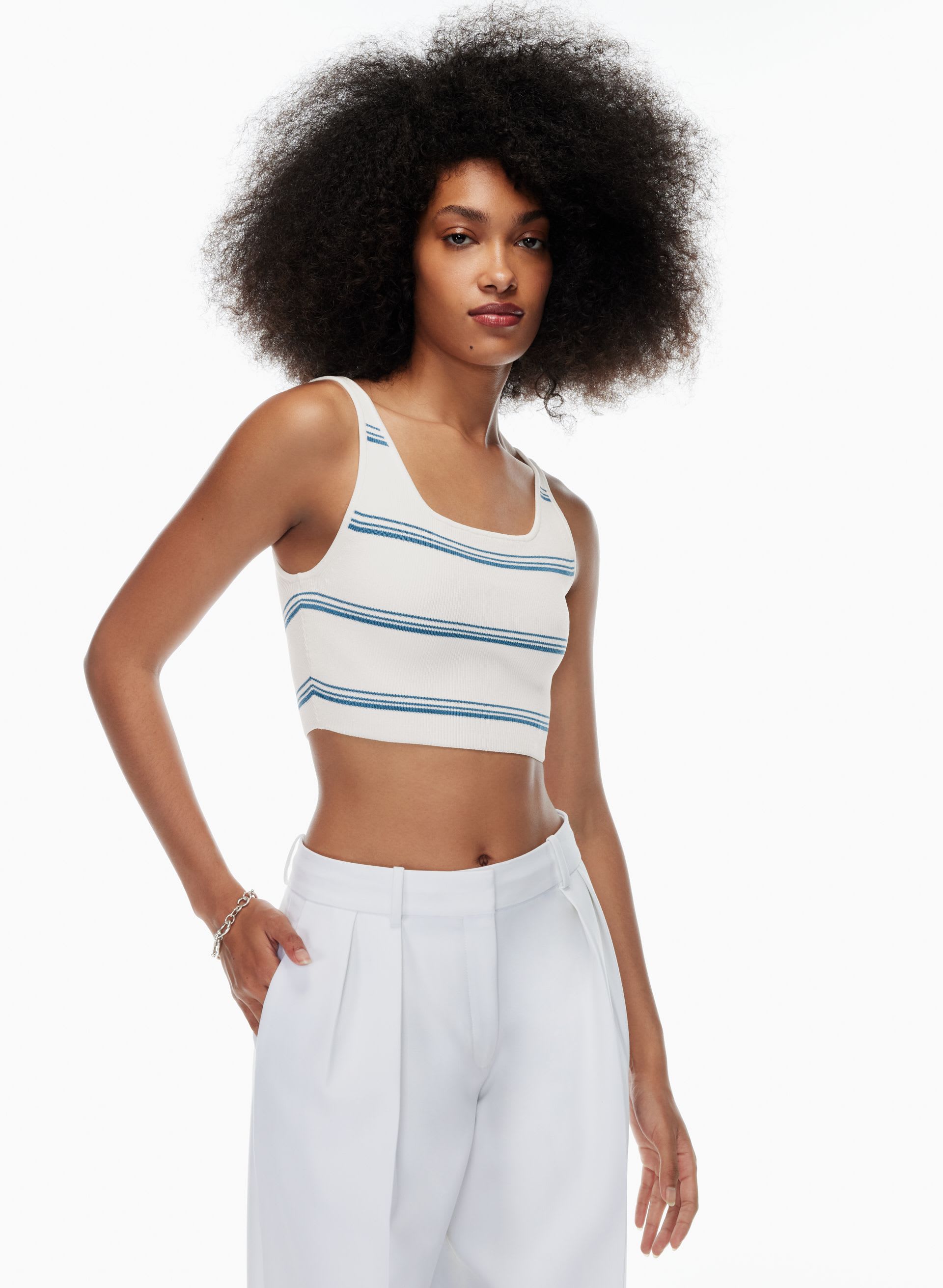 SQUARENECK CROPPED TANK | Aritzia