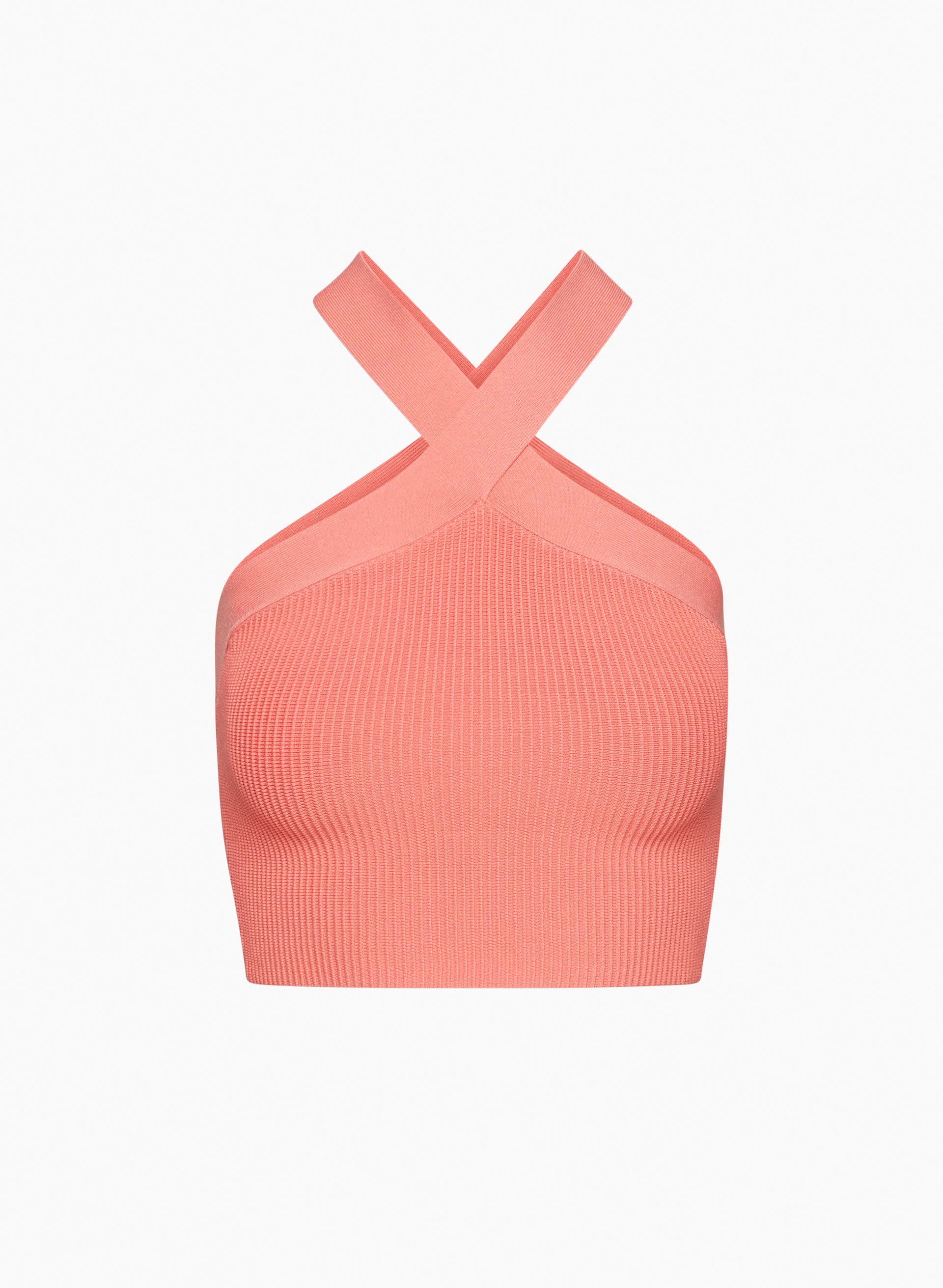 SCULPT KNIT CRISS CROSS CROPPED TANK | Aritzia