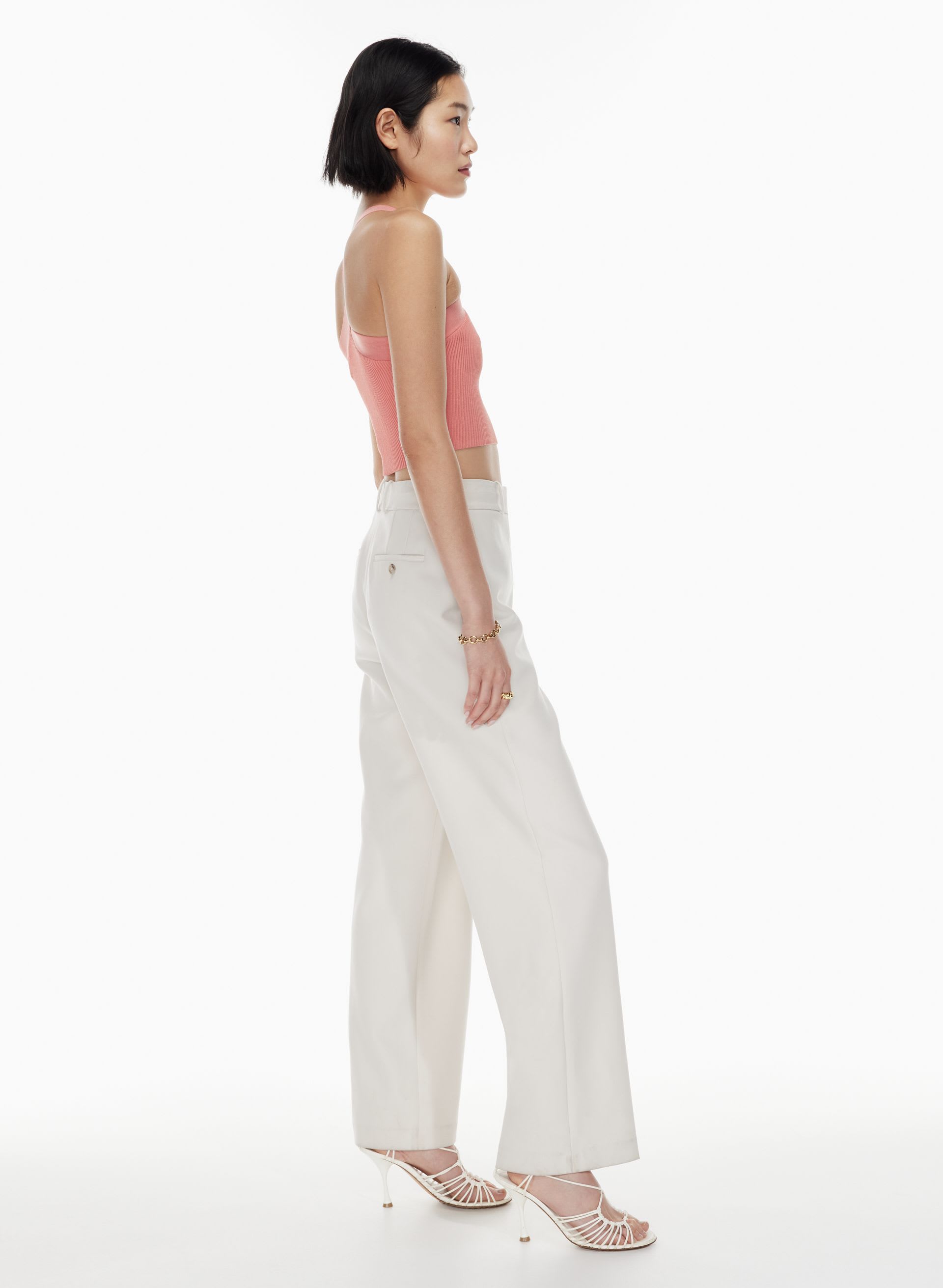 SCULPT KNIT CRISS CROSS CROPPED TANK | Aritzia