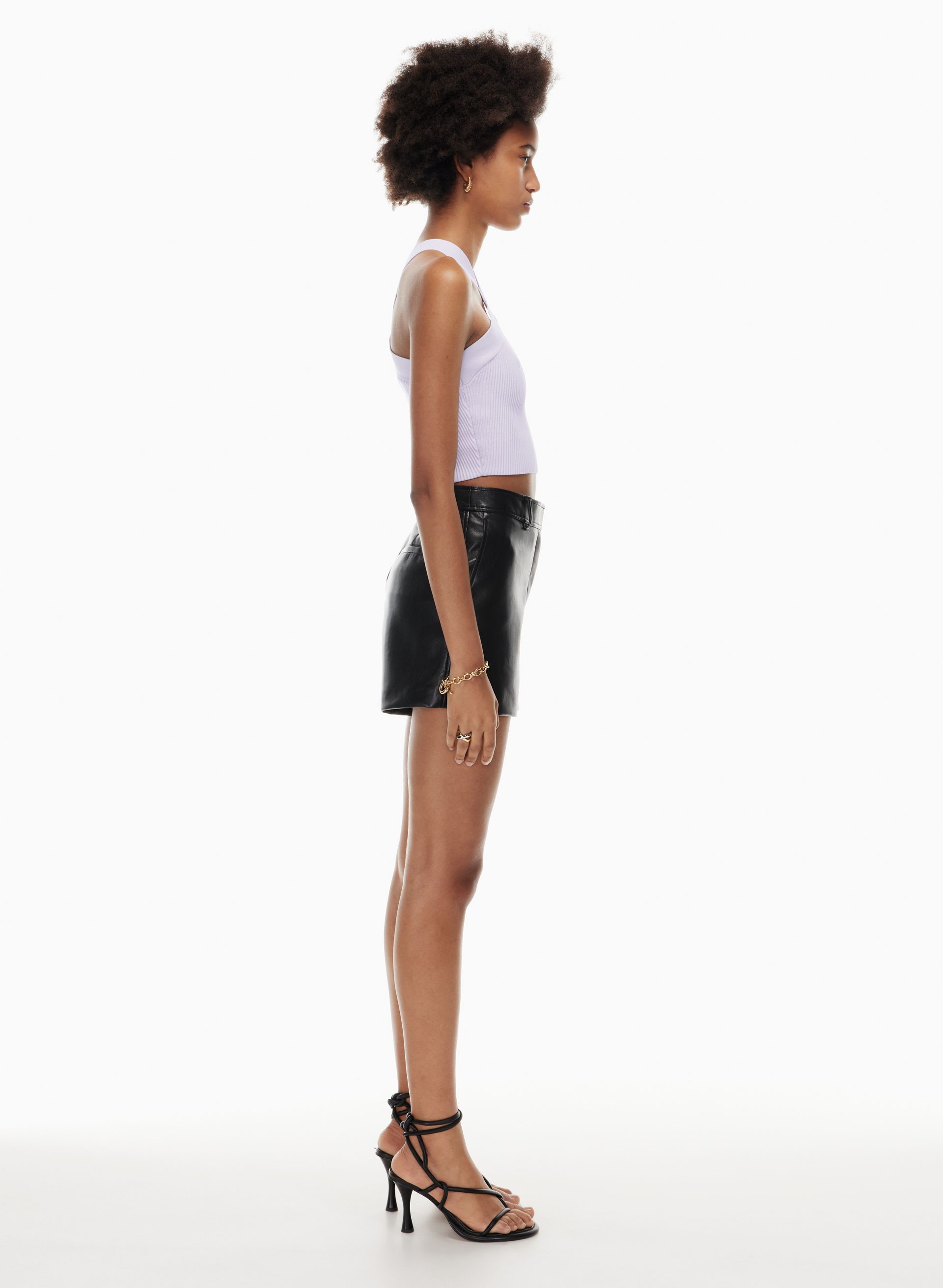 SCULPT KNIT CRISS CROSS CROPPED TANK | Aritzia
