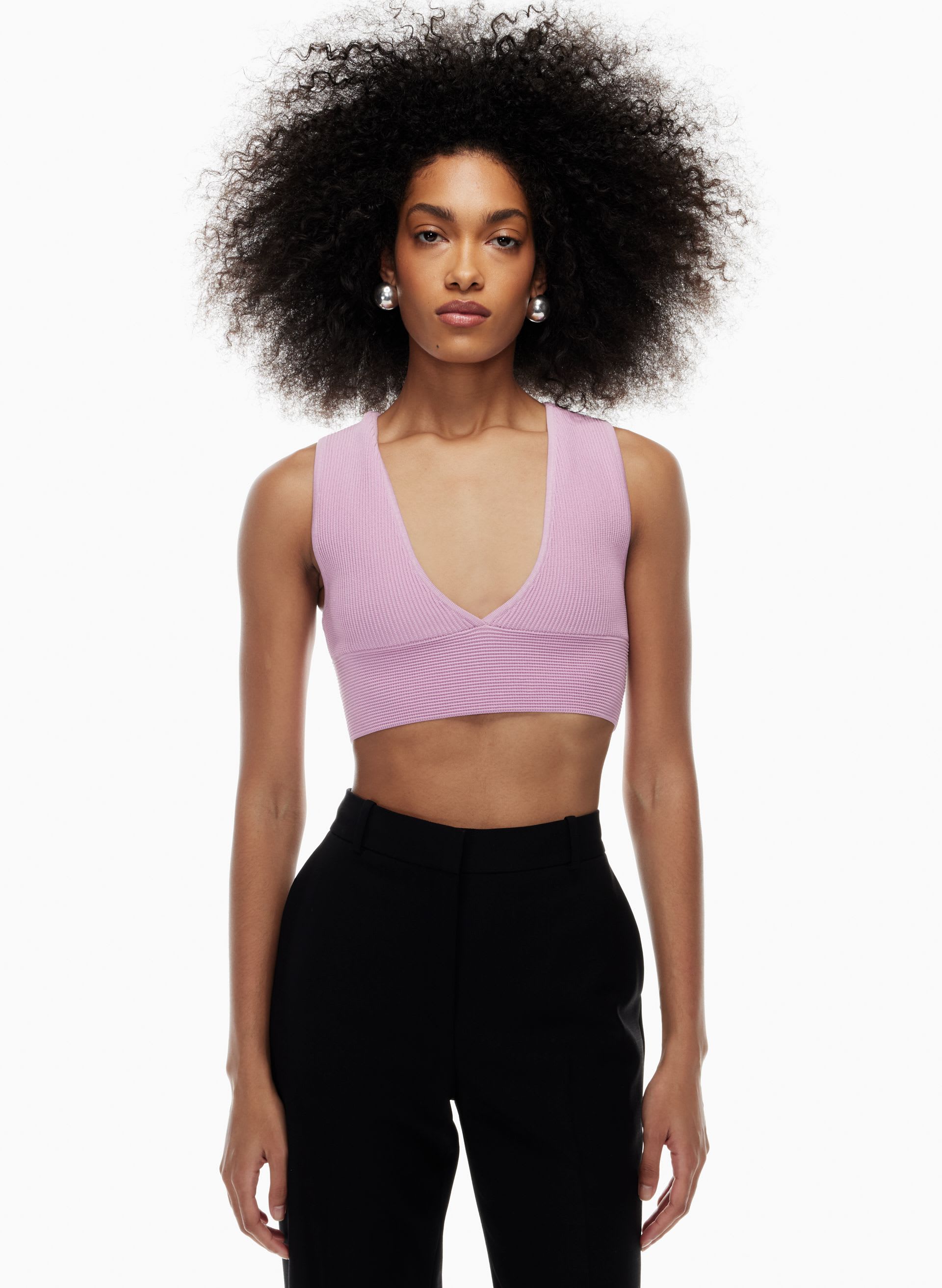 Sculpt Knit Deep V Tank | Aritzia US