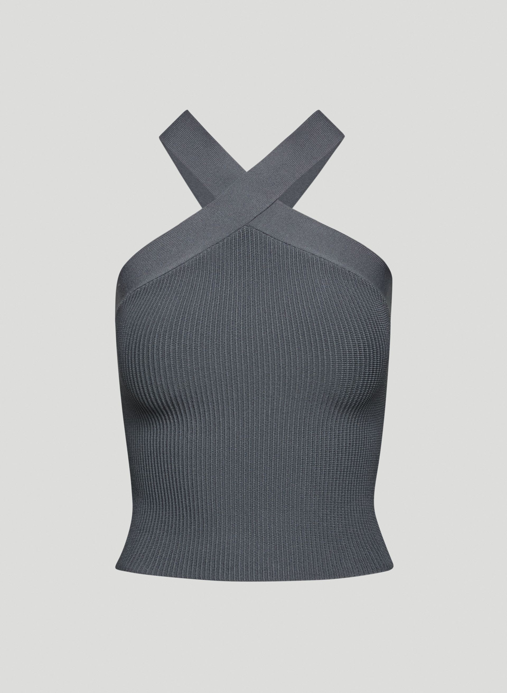 SCULPT KNIT CRISS CROSS TANK | Aritzia