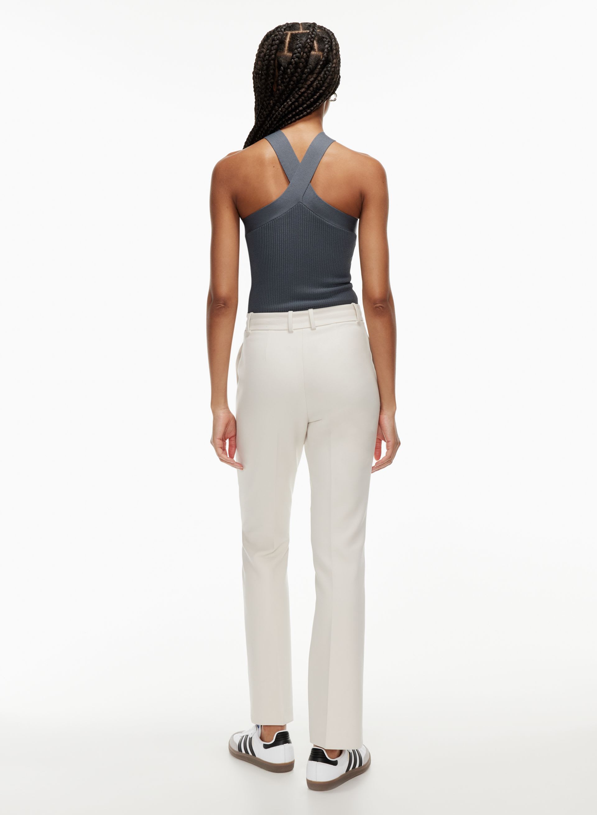 SCULPT KNIT CRISS CROSS TANK | Aritzia