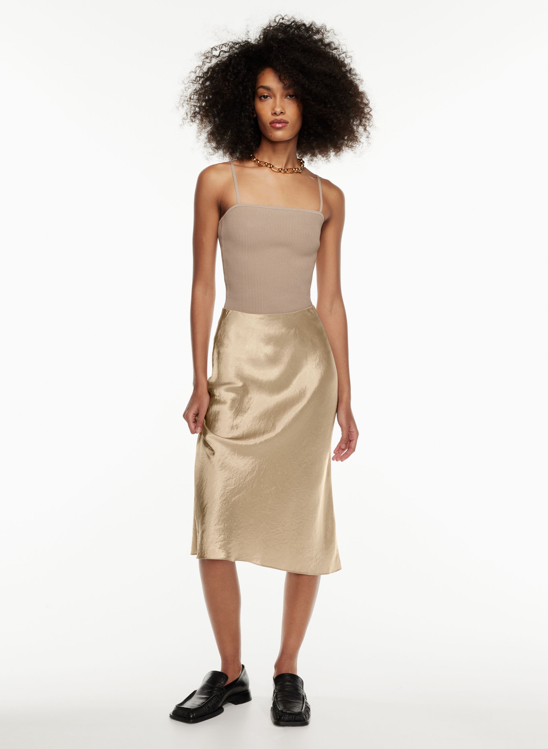 SLIP MIDI SKIRT | Aritzia