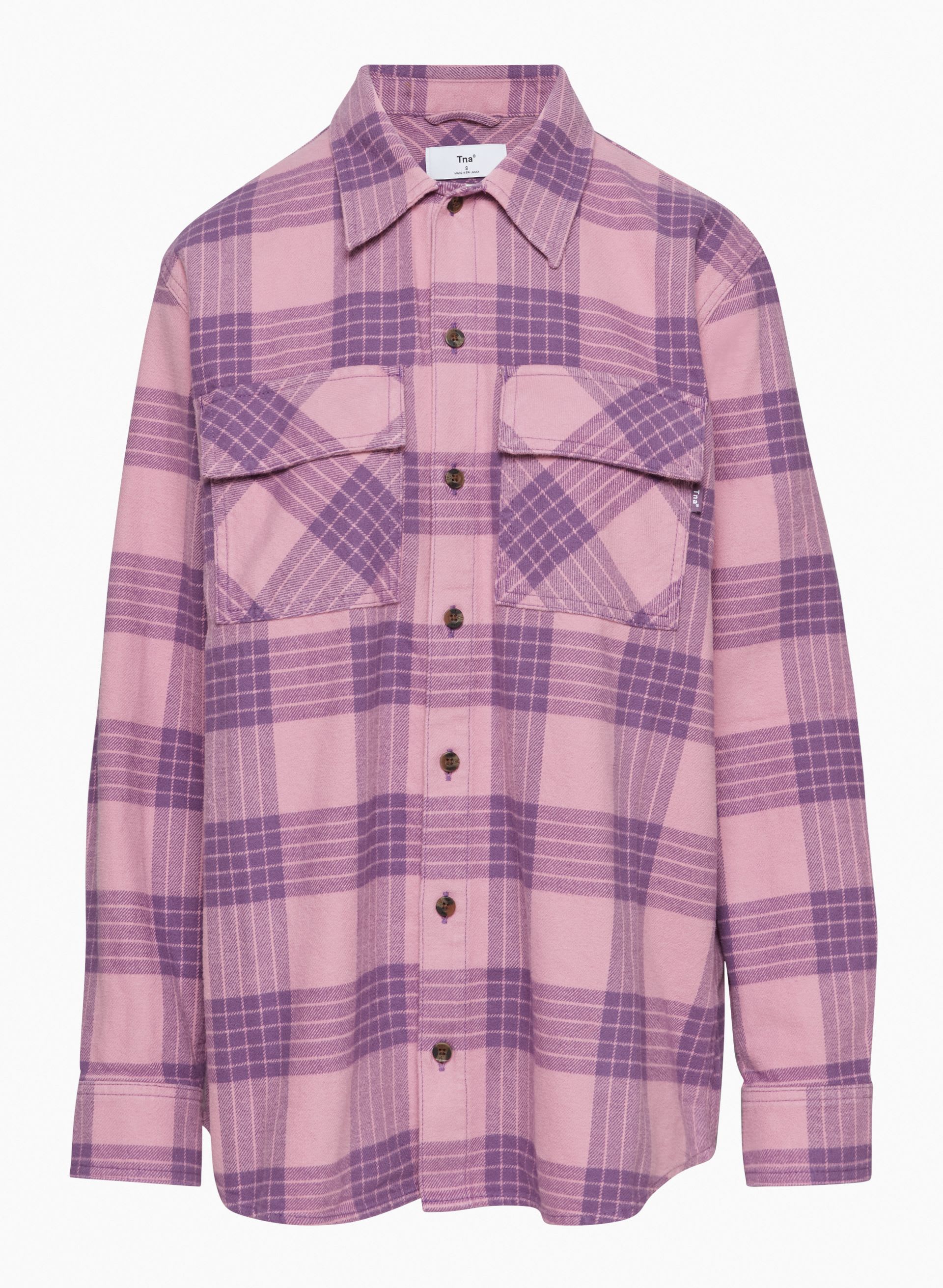 PLAID OVERSIZED BUTTON-UP | Aritzia
