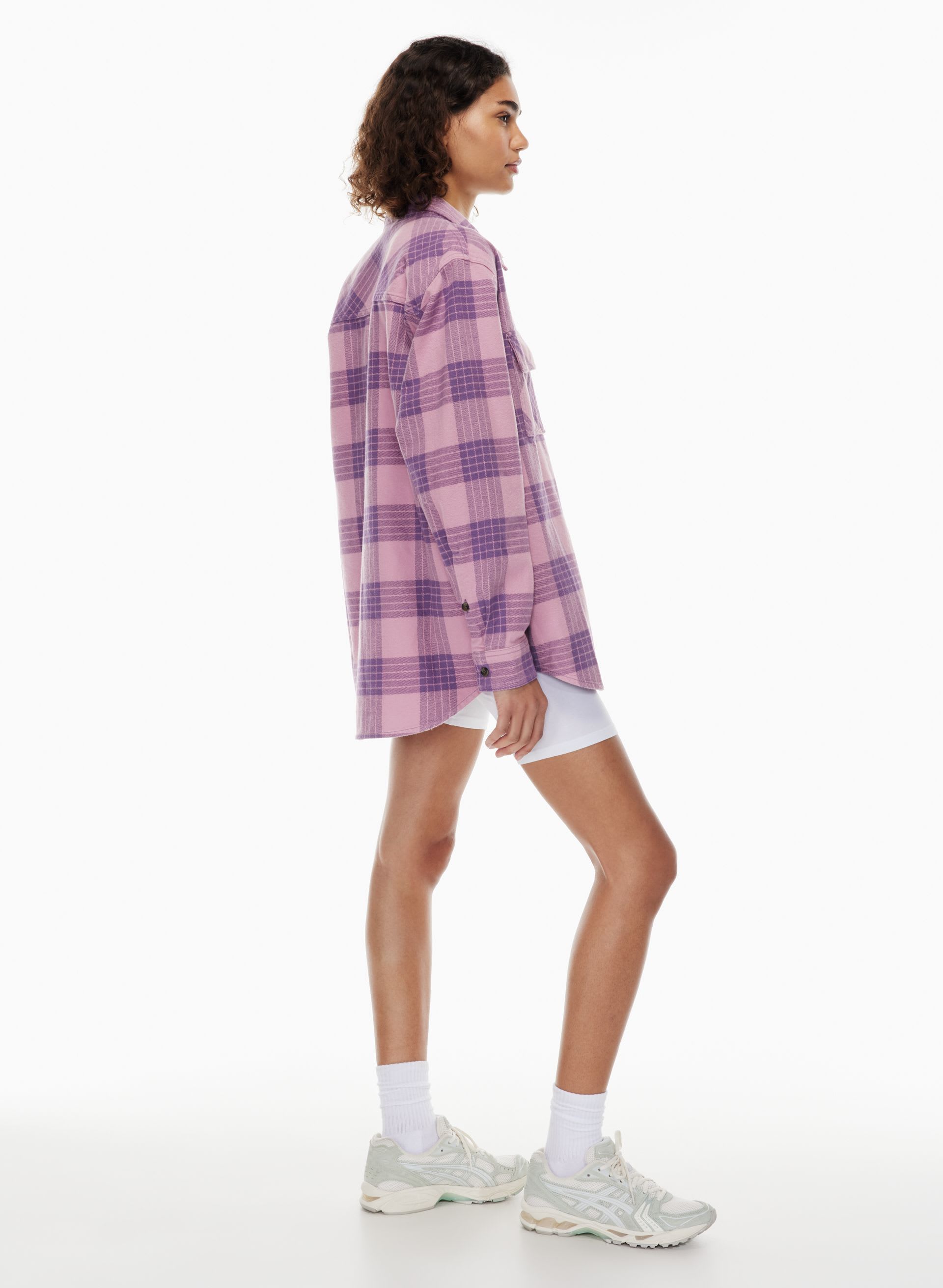 PLAID OVERSIZED BUTTON-UP | Aritzia
