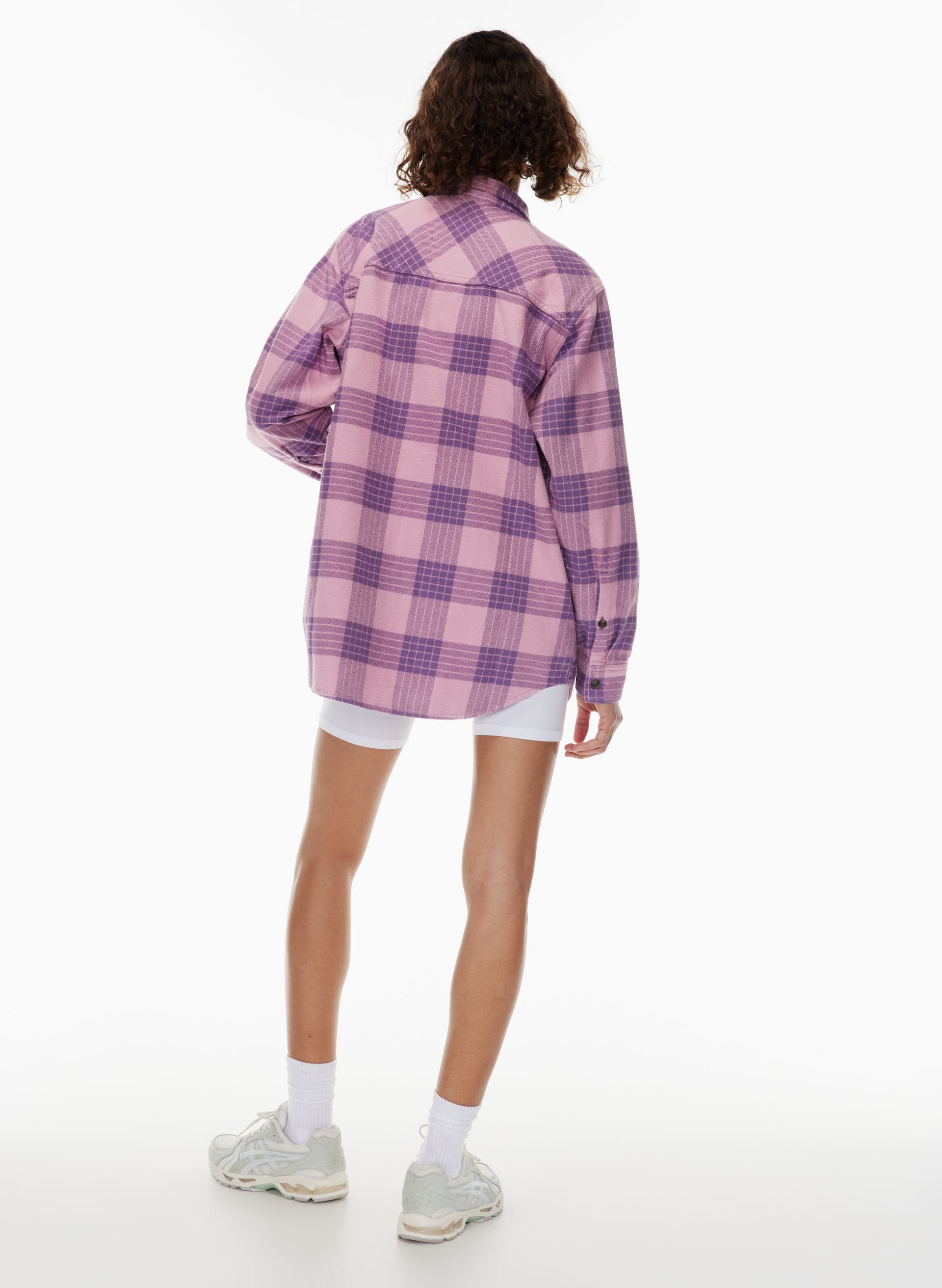PLAID OVERSIZED BUTTON-UP | Aritzia