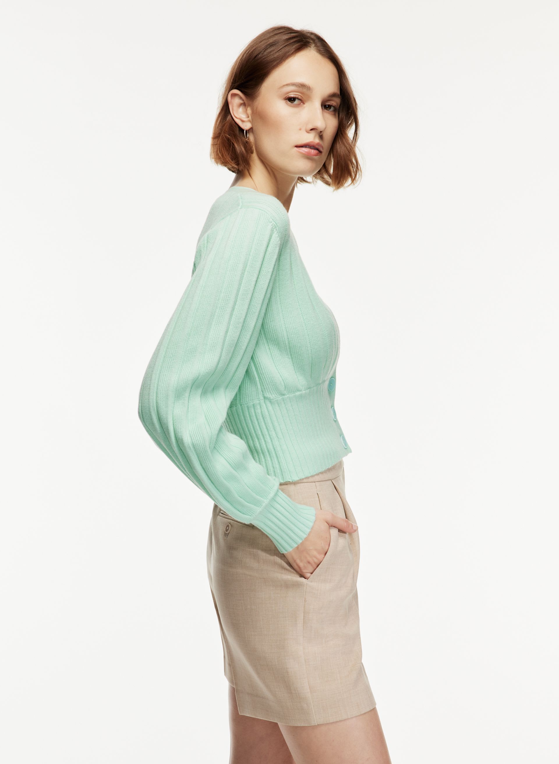 PLUNGE FRONT CARDIGAN | Aritzia