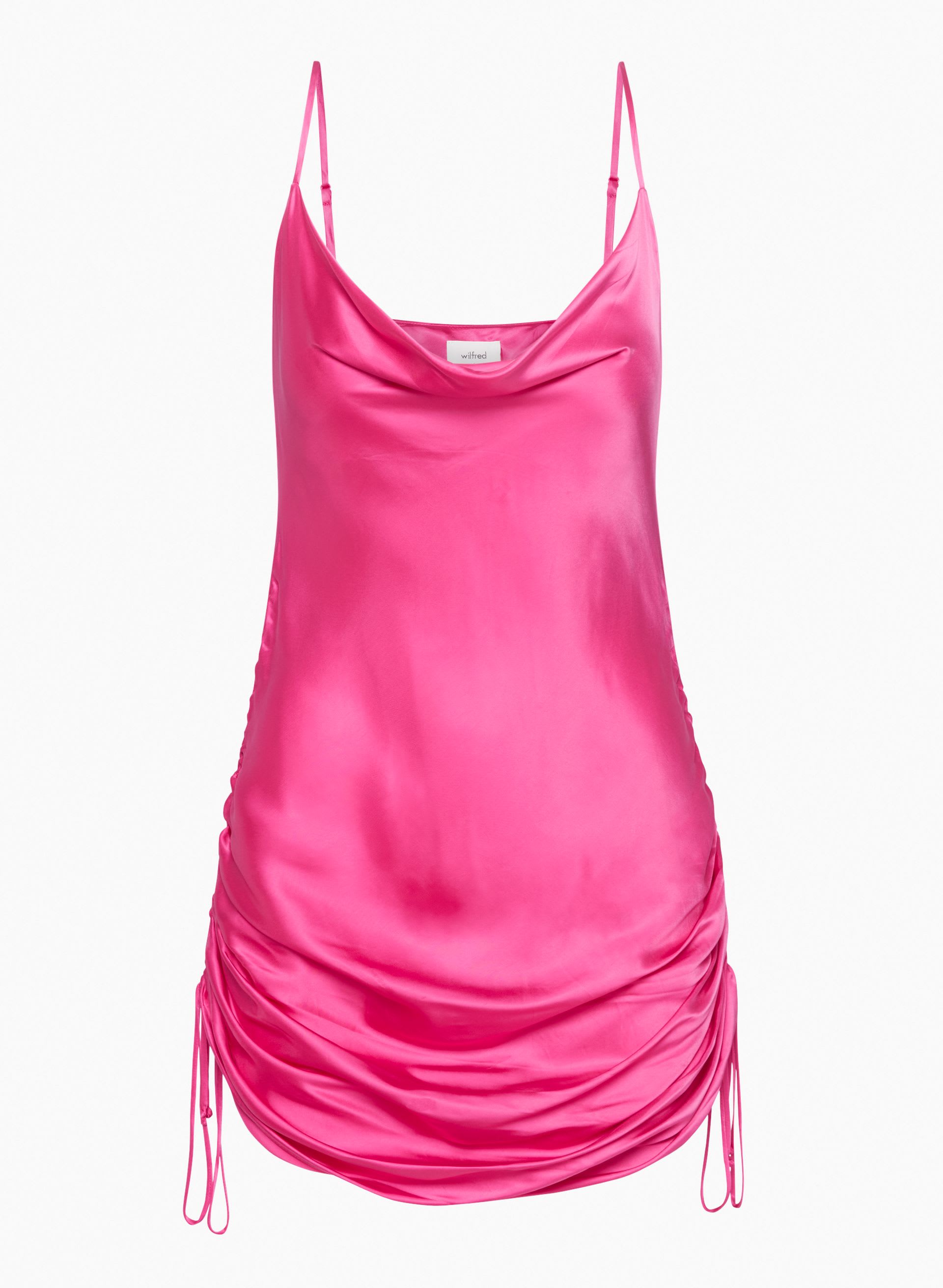 aritzia ruched slip dress Only Ruched Slip Dress