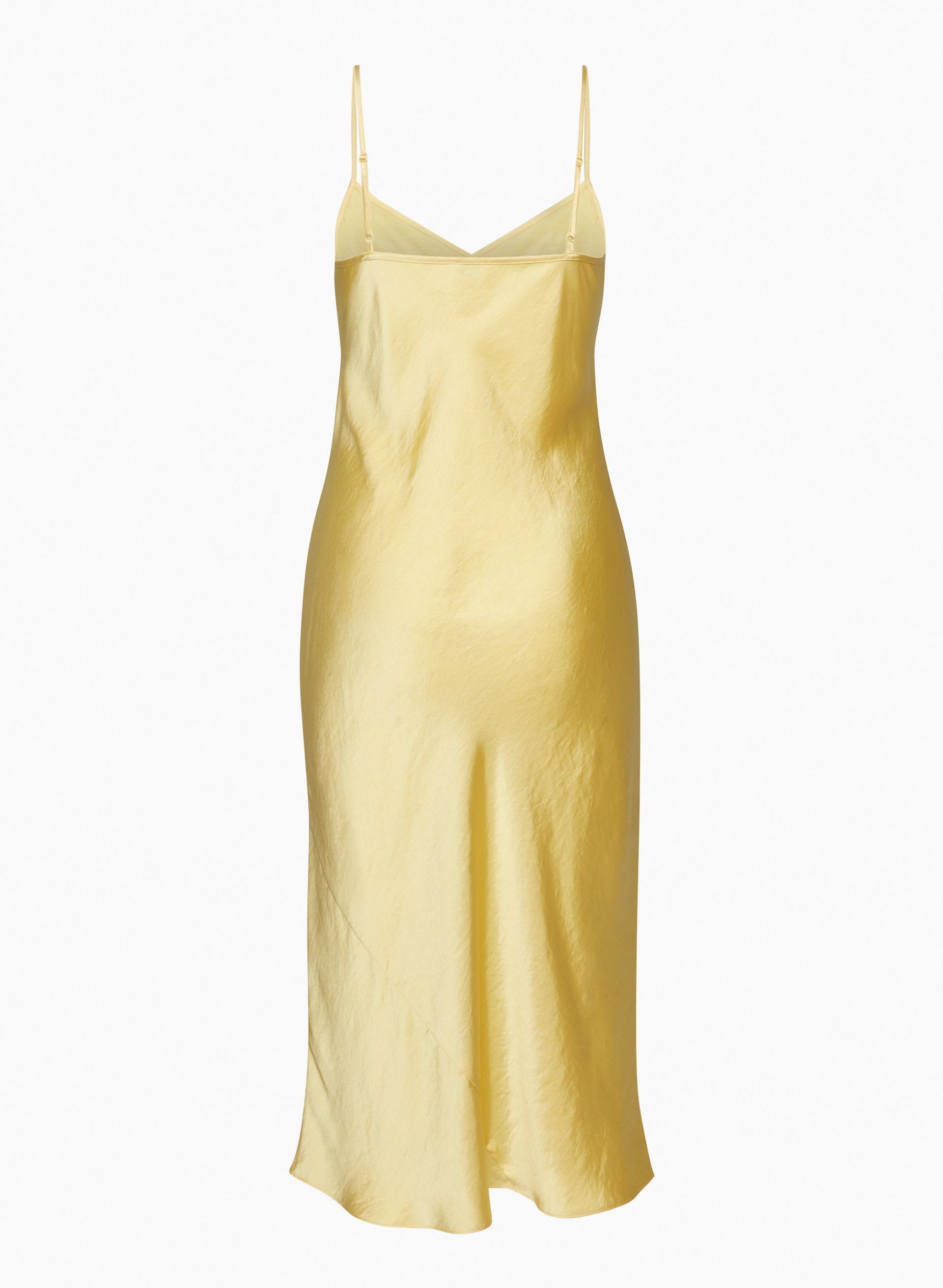 aritzia satin midi dress 90s Slit Satin Midi Dress