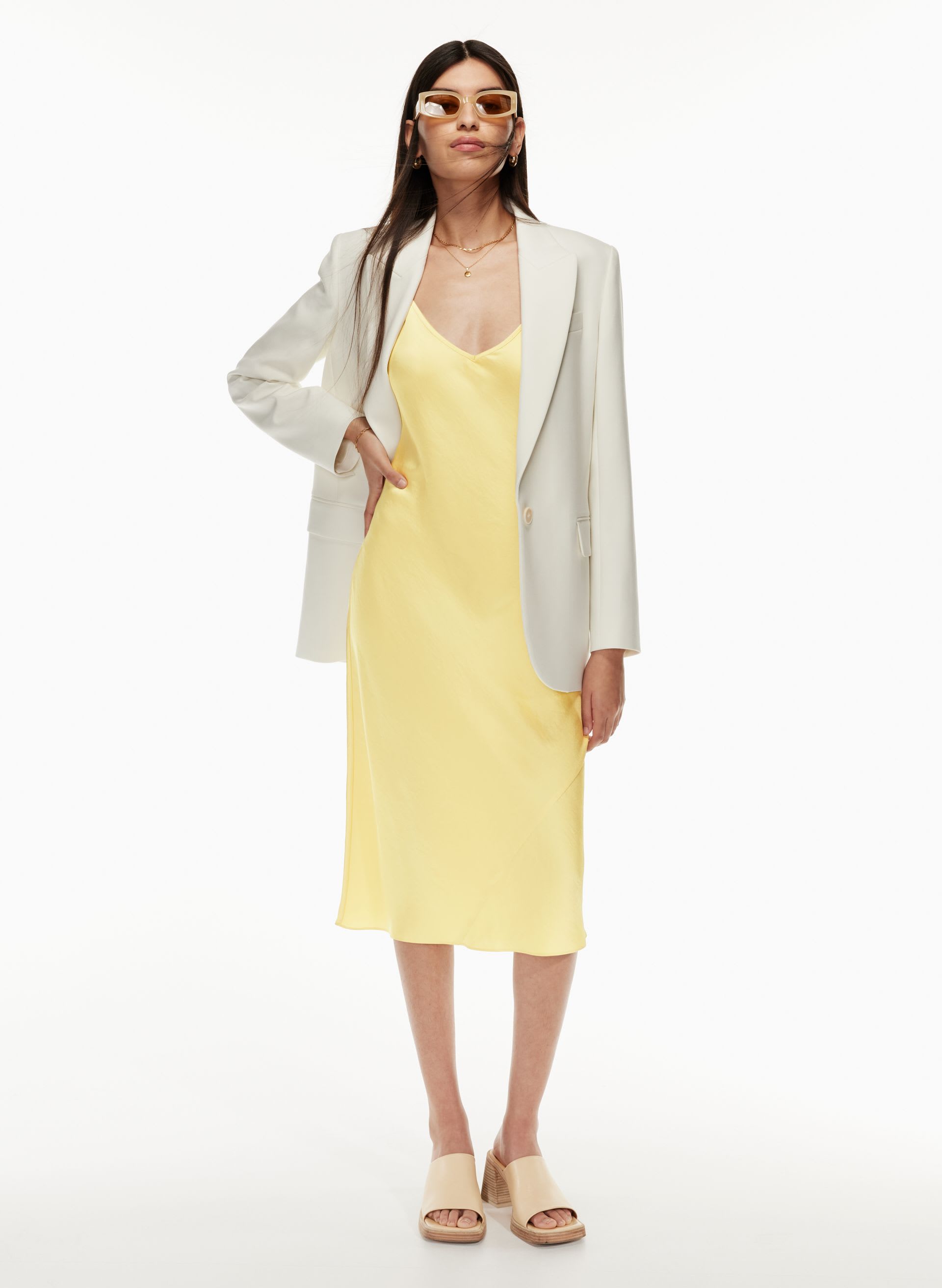 aritzia satin midi dress Shine Satin Midi Dress