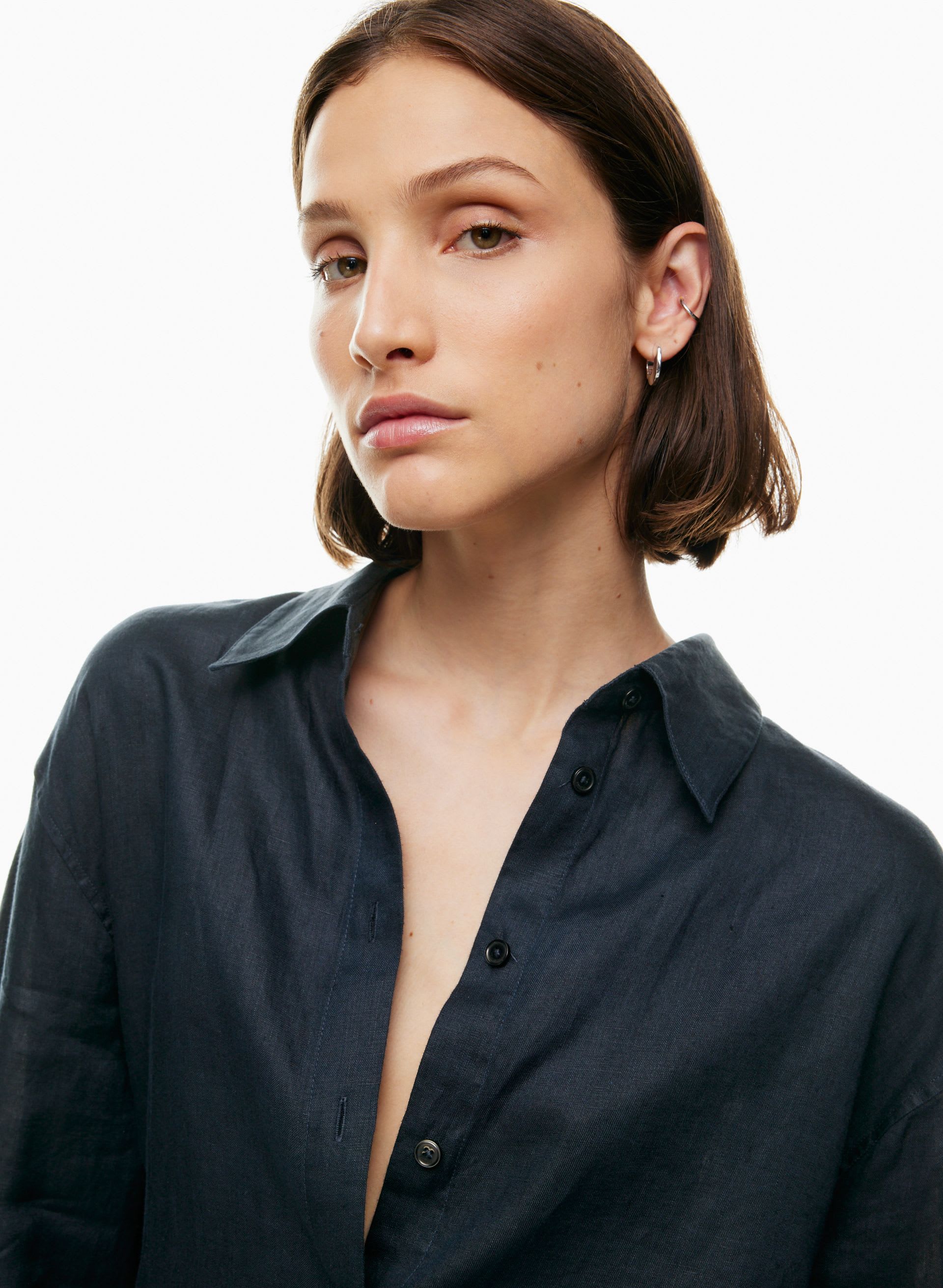 ESSENTIAL LINEN RELAXED SHIRT | Aritzia