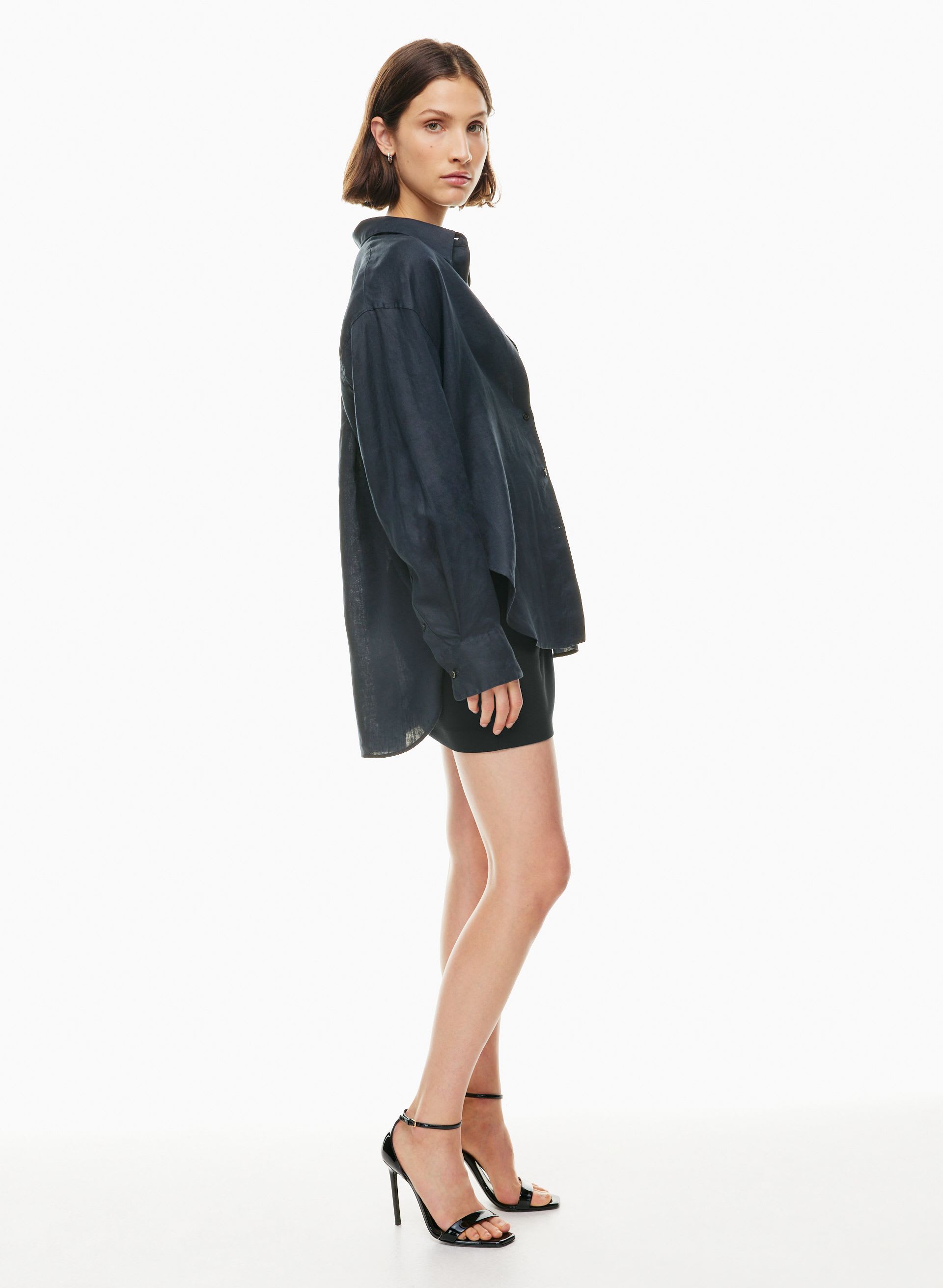 ESSENTIAL LINEN RELAXED SHIRT | Aritzia