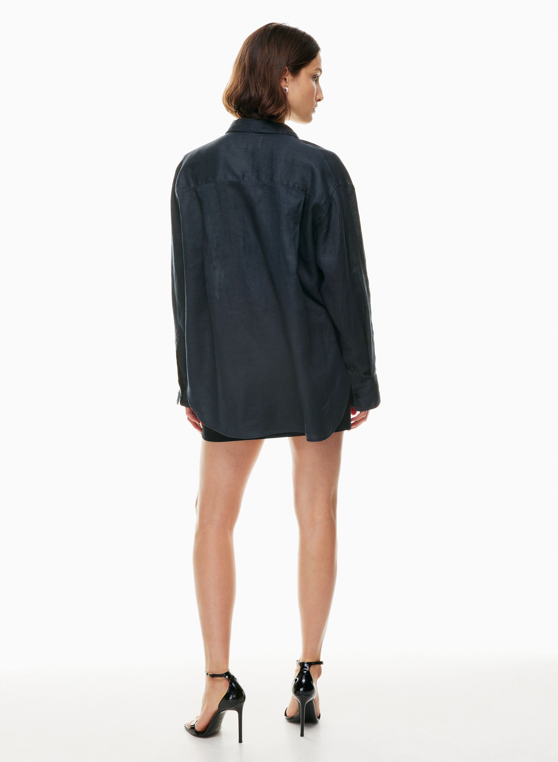 ESSENTIAL LINEN RELAXED SHIRT | Aritzia