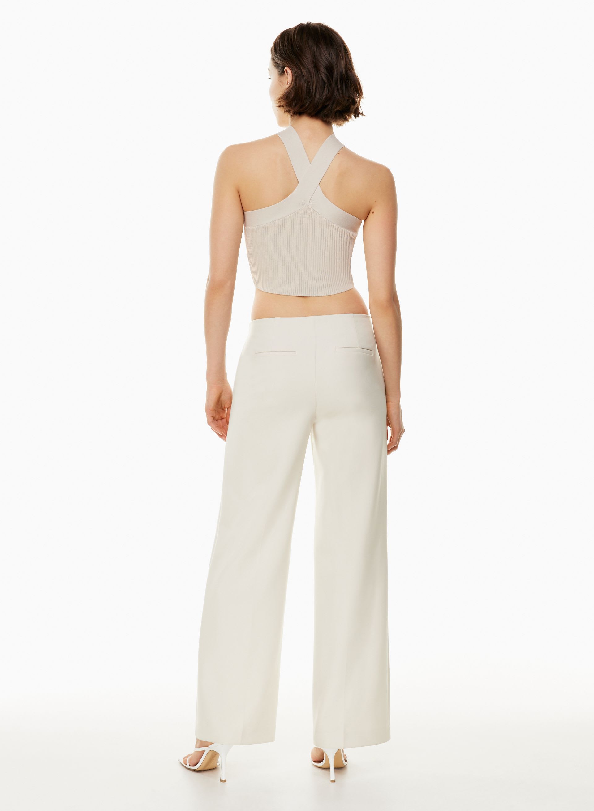 SCULPT KNIT CRISS CROSS CROPPED TANK | Aritzia