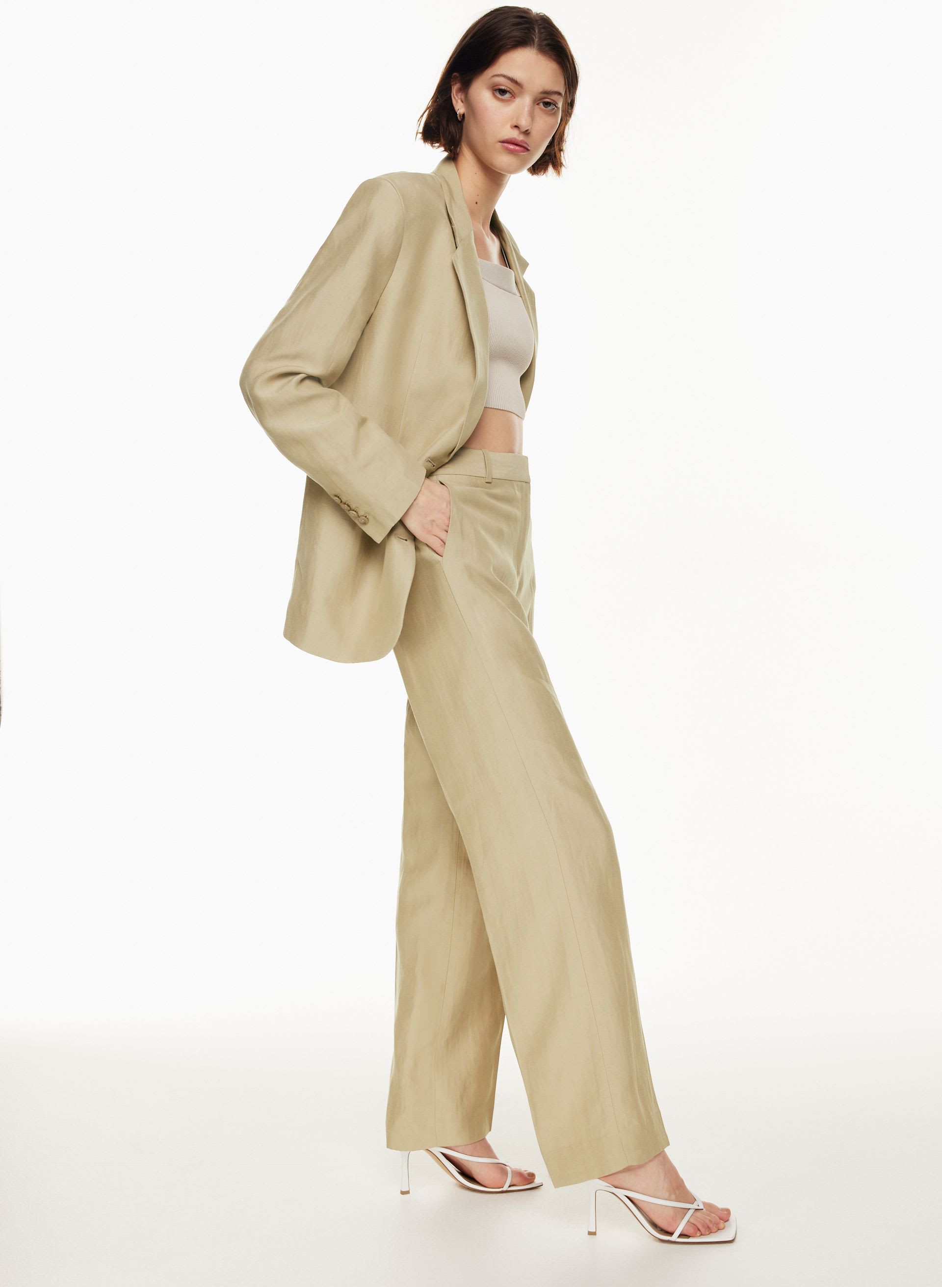 AGENCY LINEN PANT | Aritzia