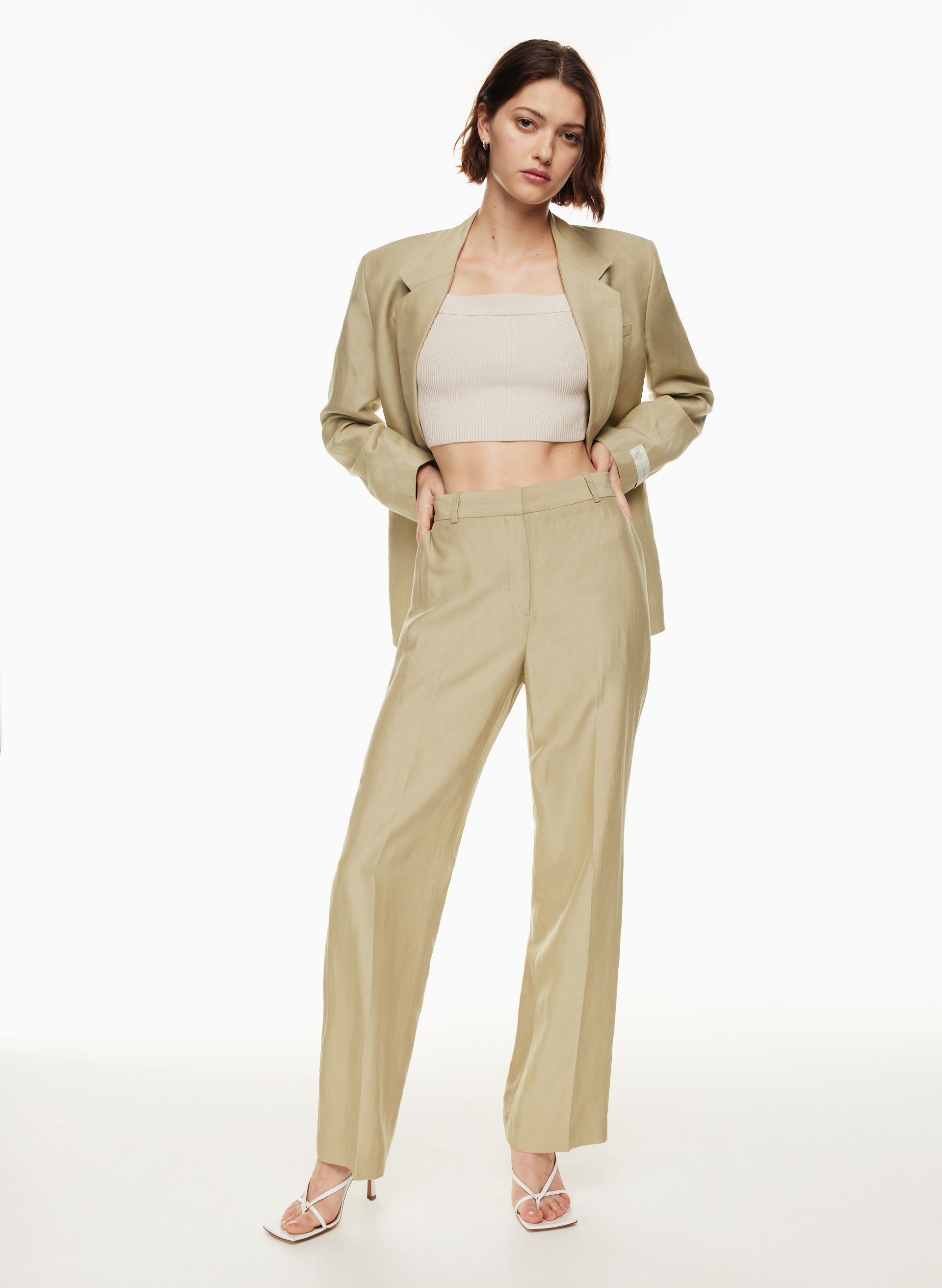 AGENCY LINEN PANT | Aritzia